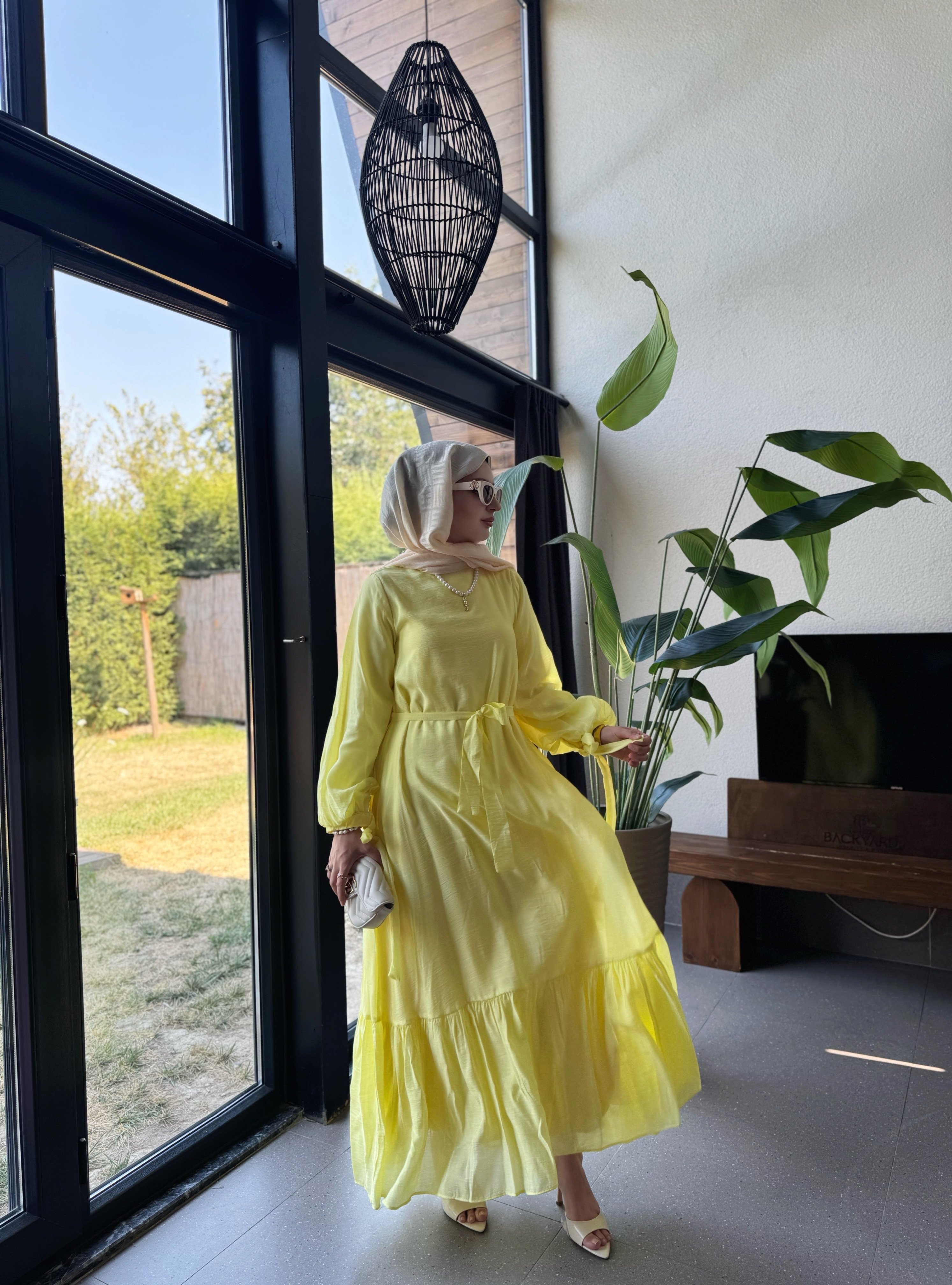Lina elbise - sarı 
