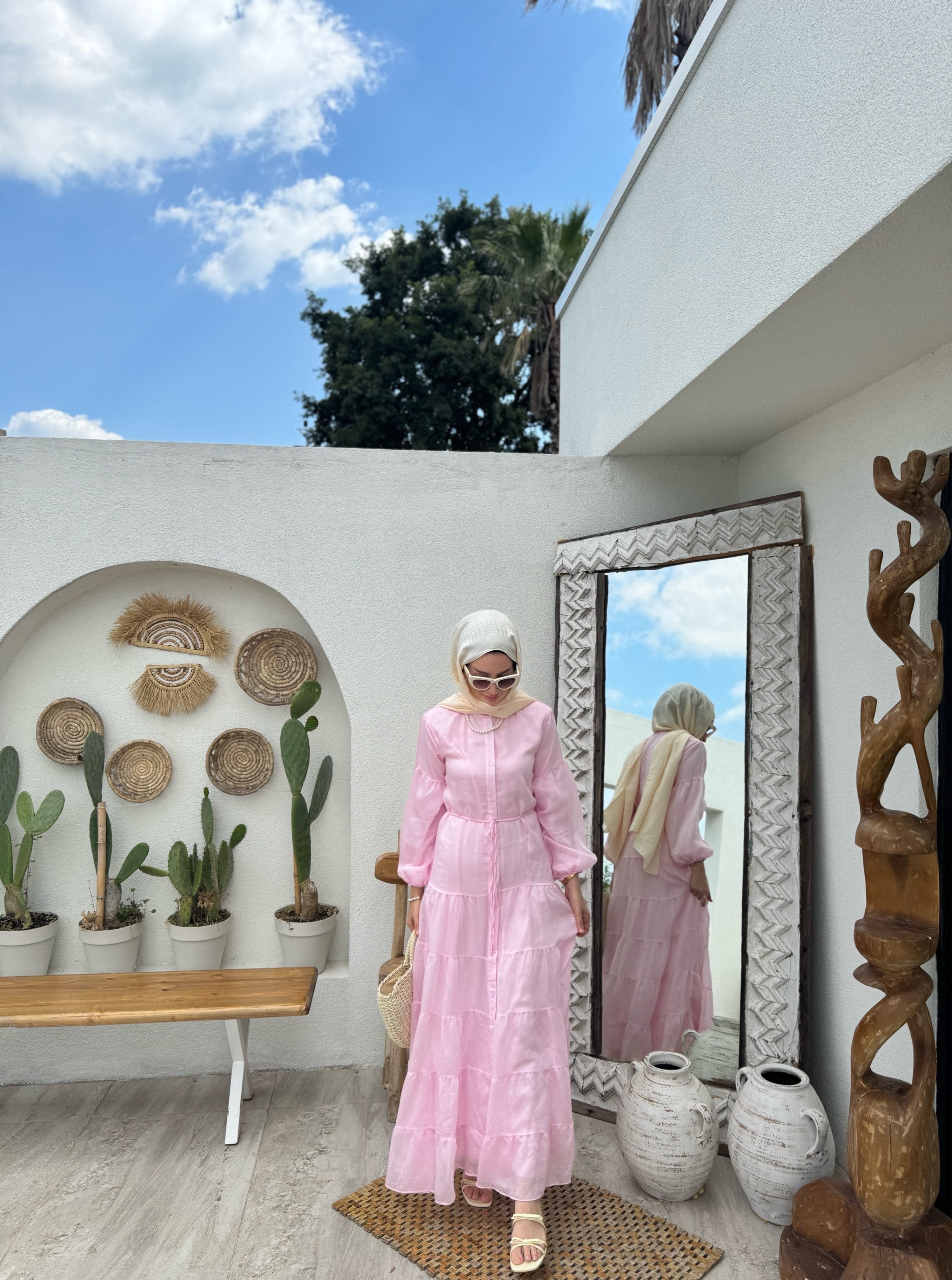 Sofia elbise - pembe