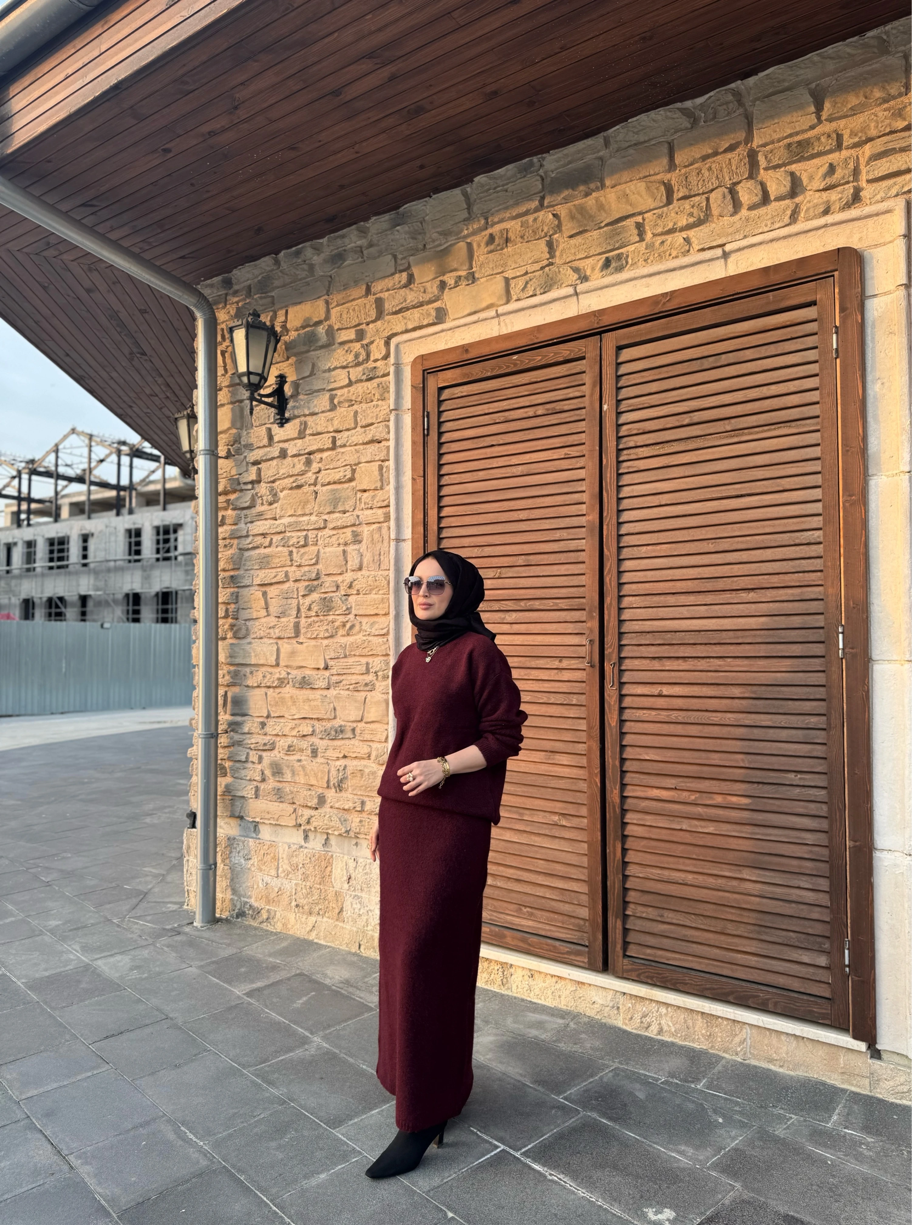 Vera triko takım - bordo