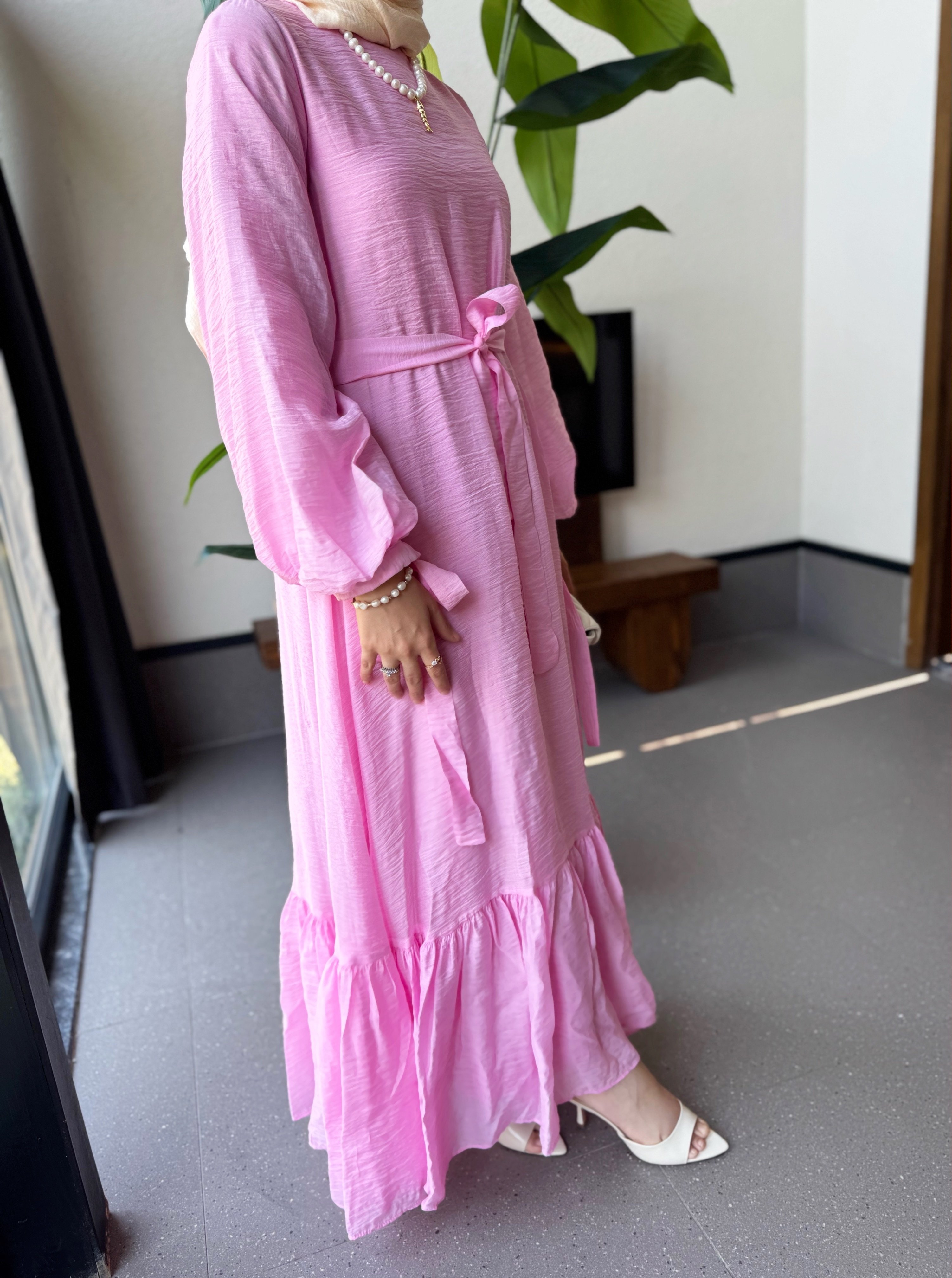 Lina elbise - pembe 