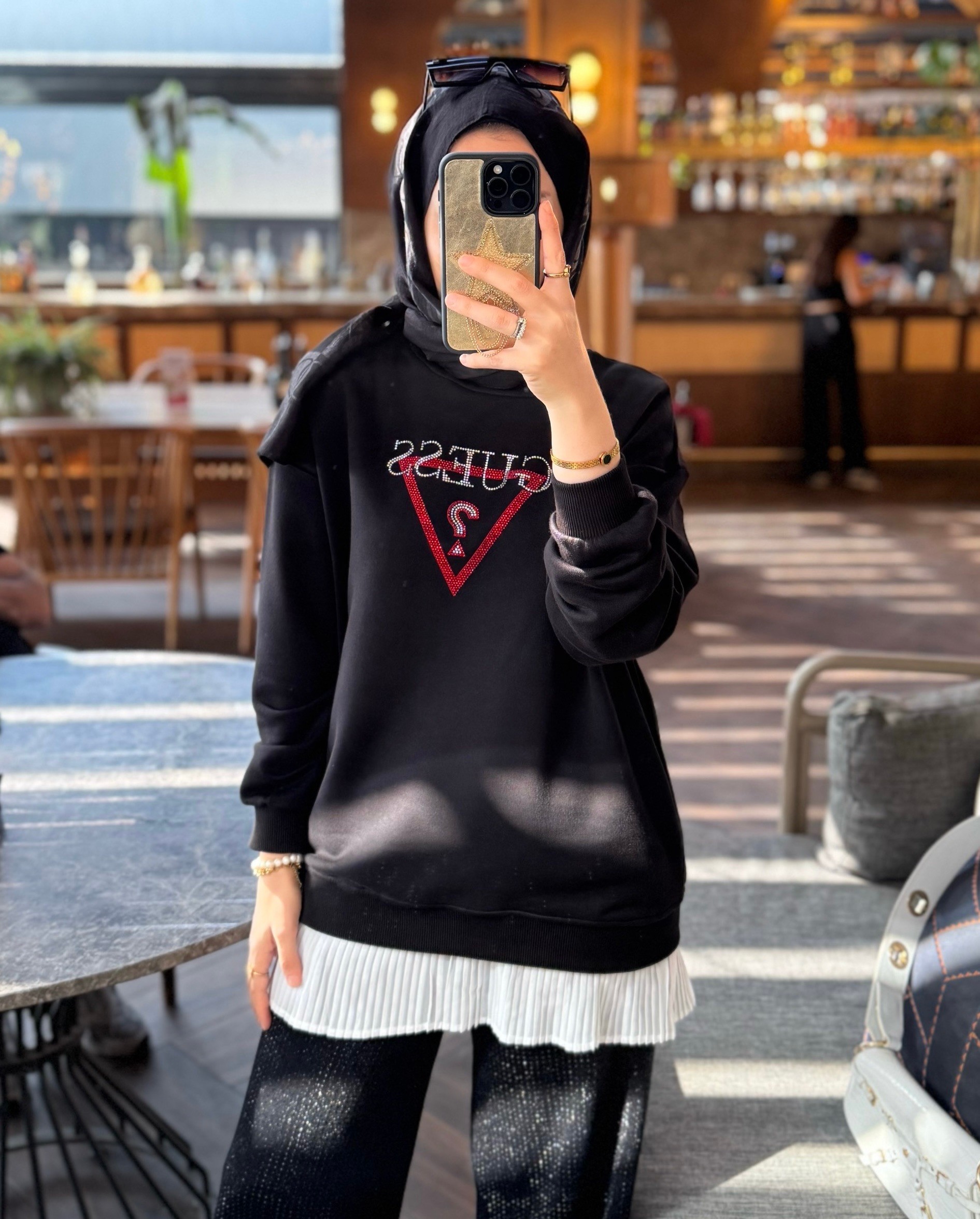 Muadil sweatshirt - siyah
