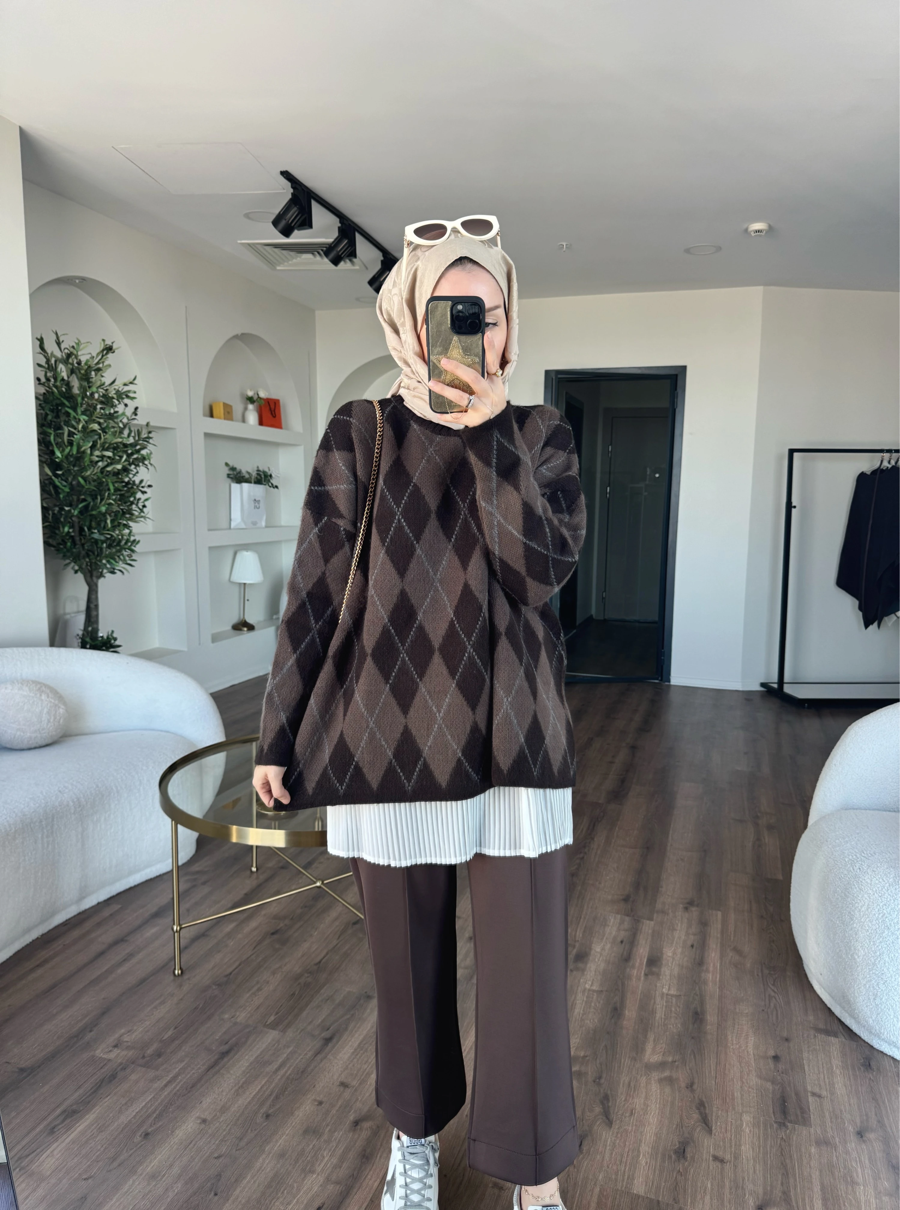 Çımalı Scuba Pantolon - kahverengi 