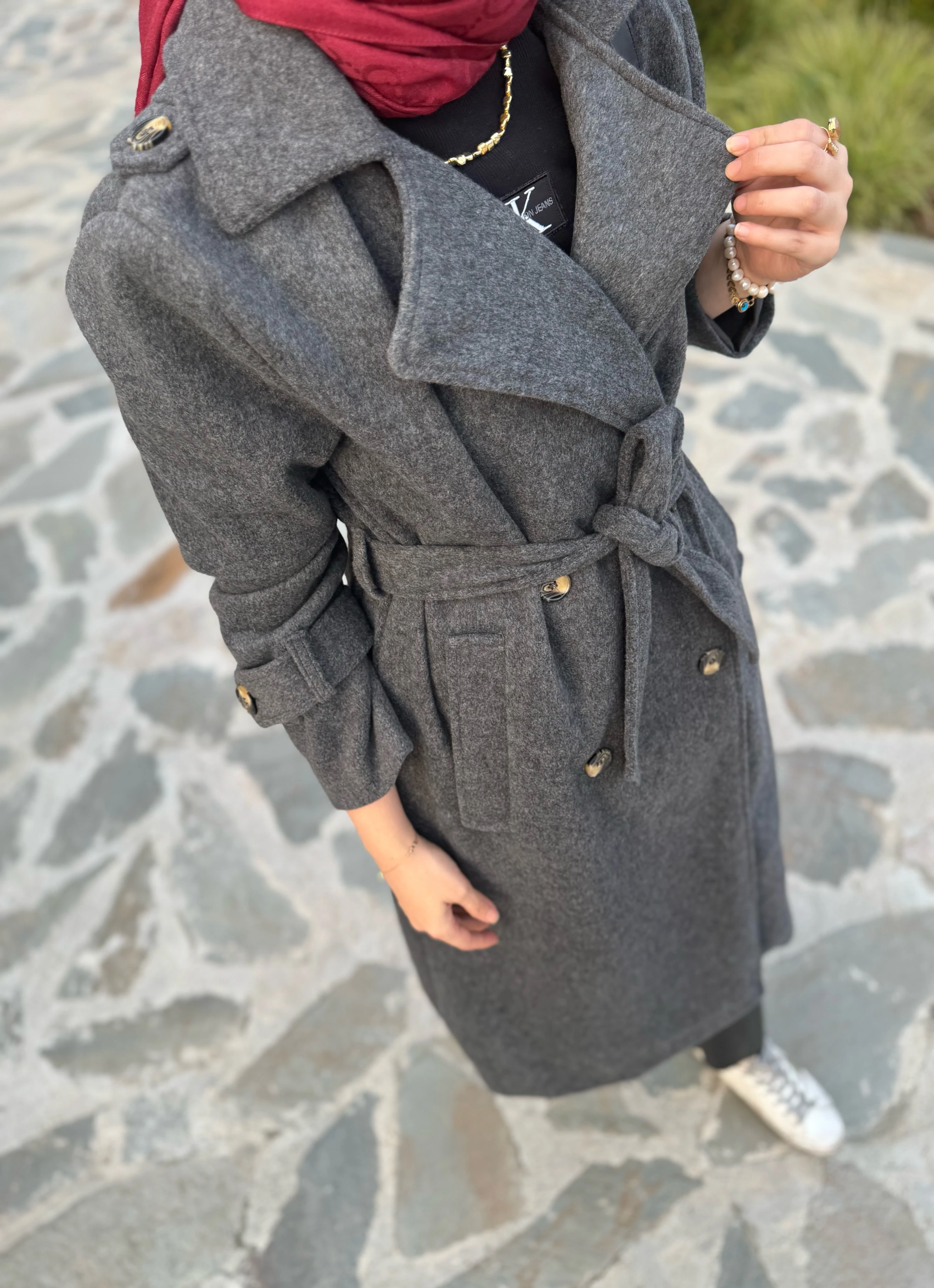 Kaşe kaban - antrasit