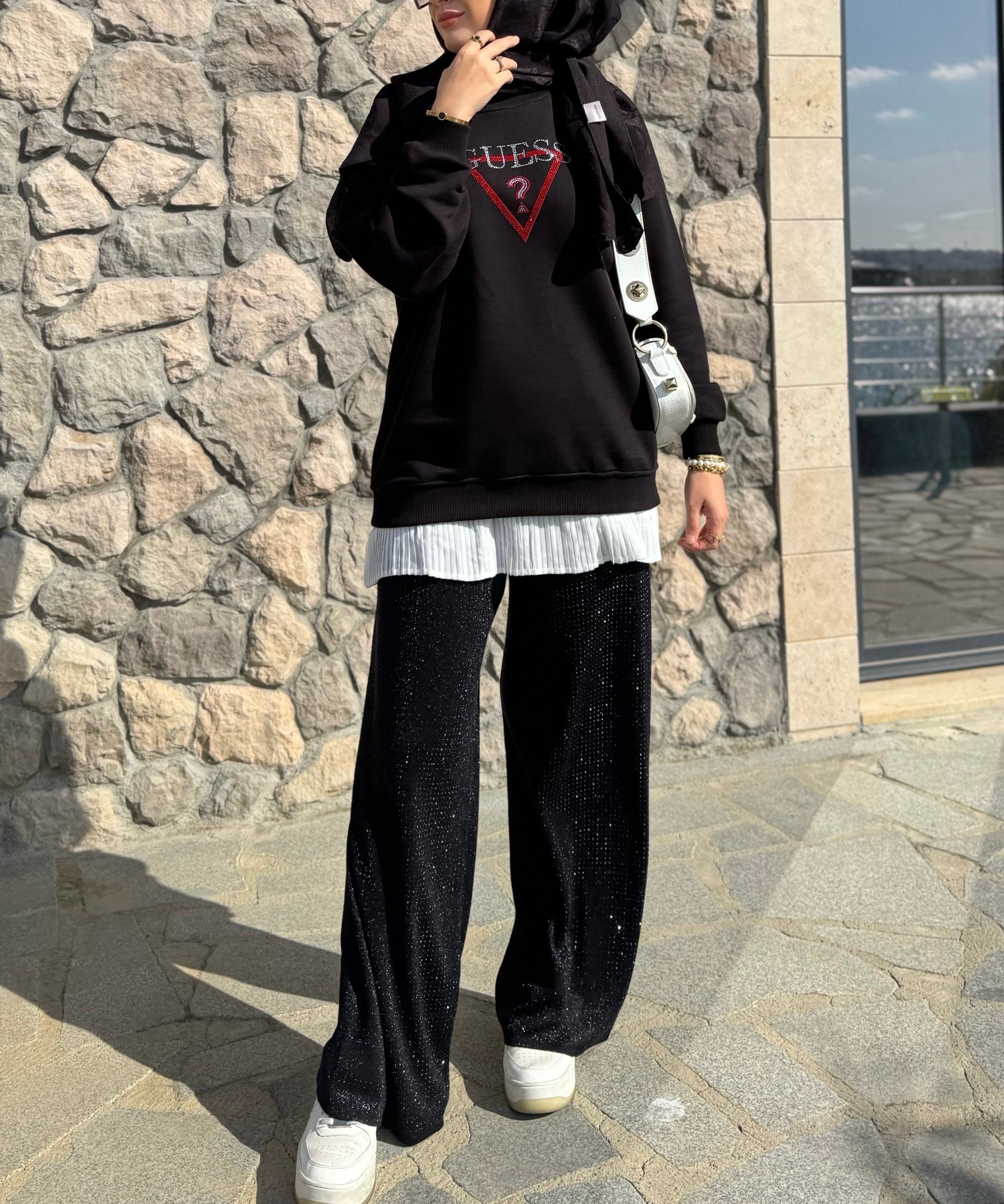 Muadil sweatshirt - siyah