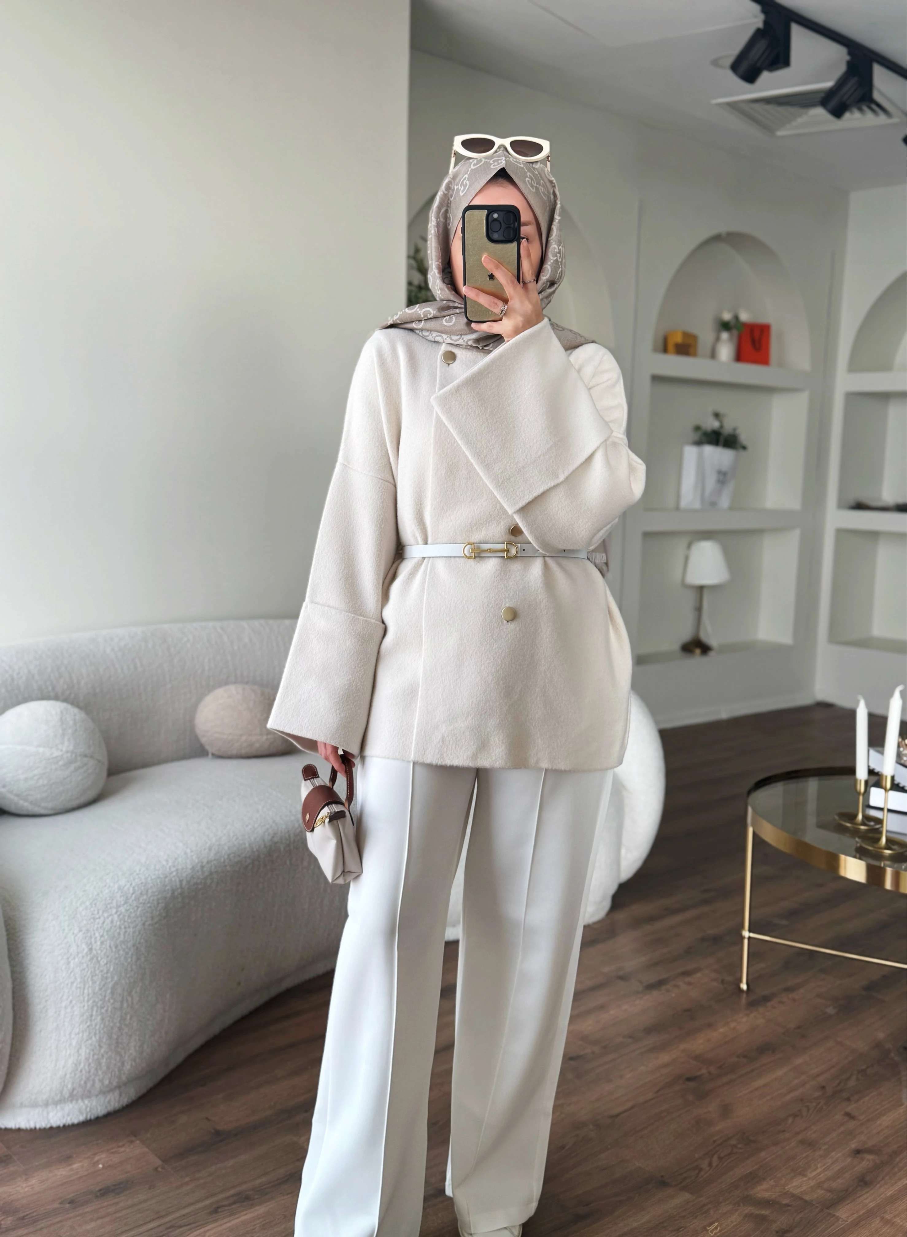 Lina angora hırka - ekru