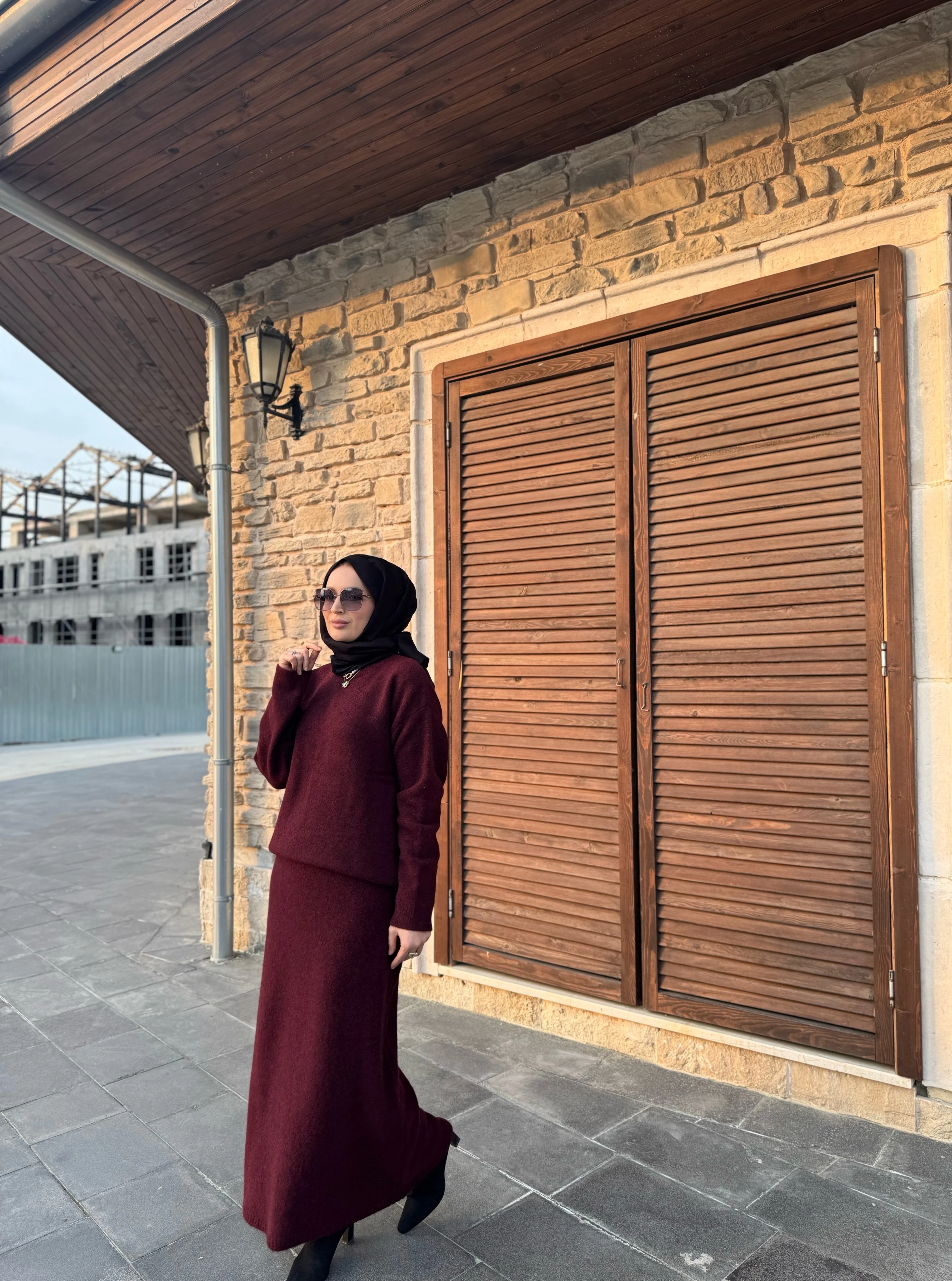 Vera triko takım - bordo