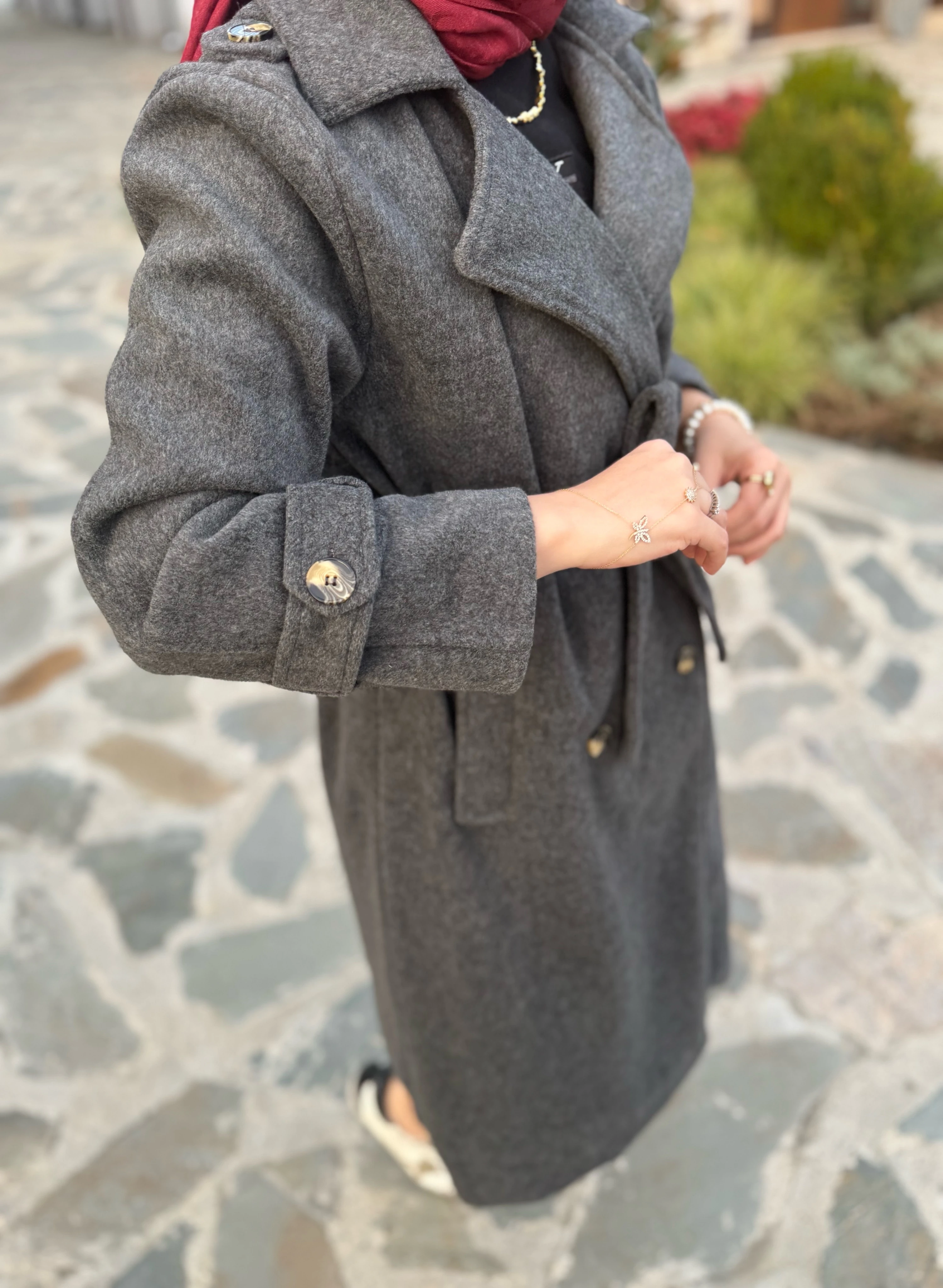 Kaşe kaban - antrasit