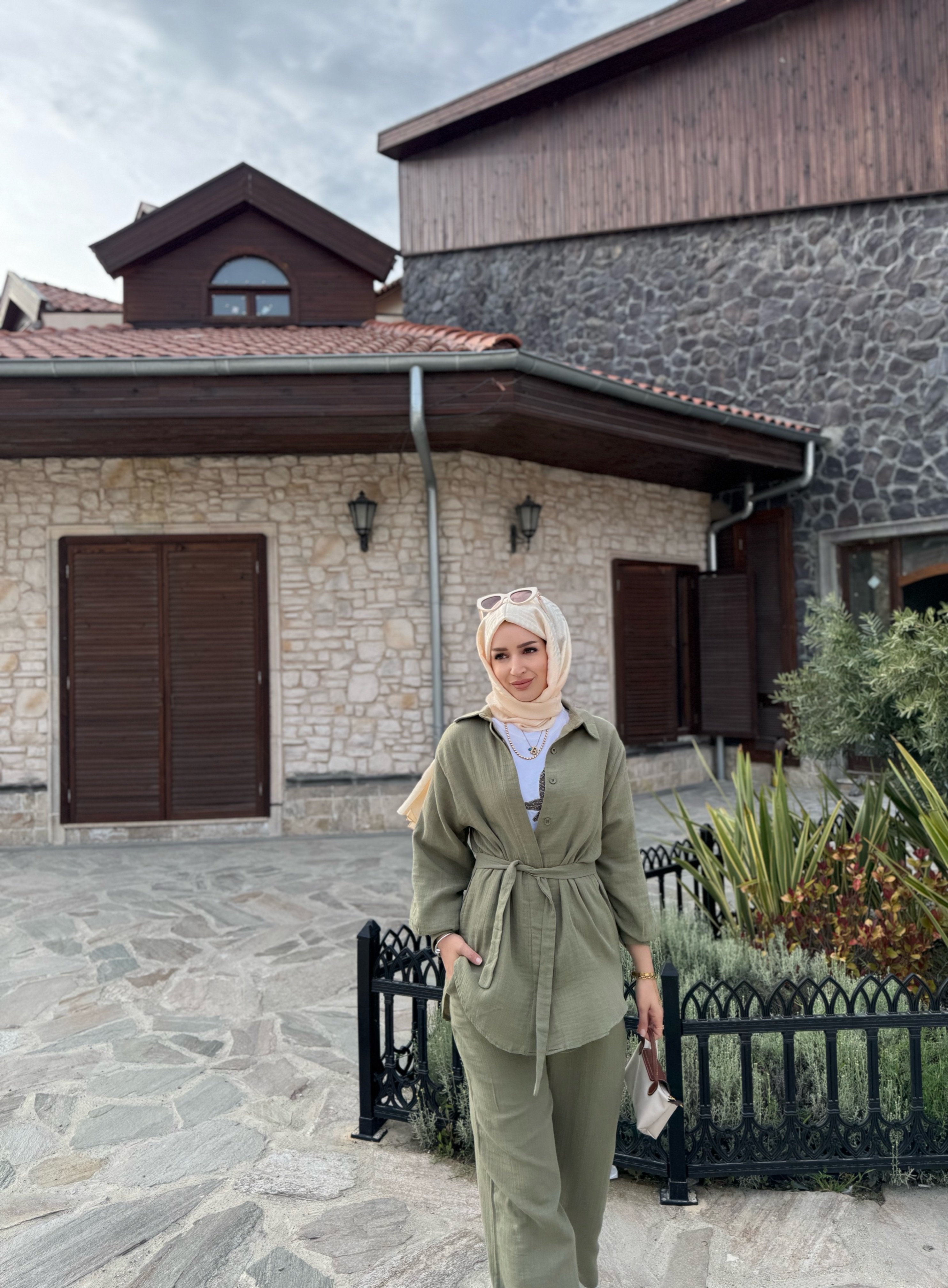 Müslin Takım - haki