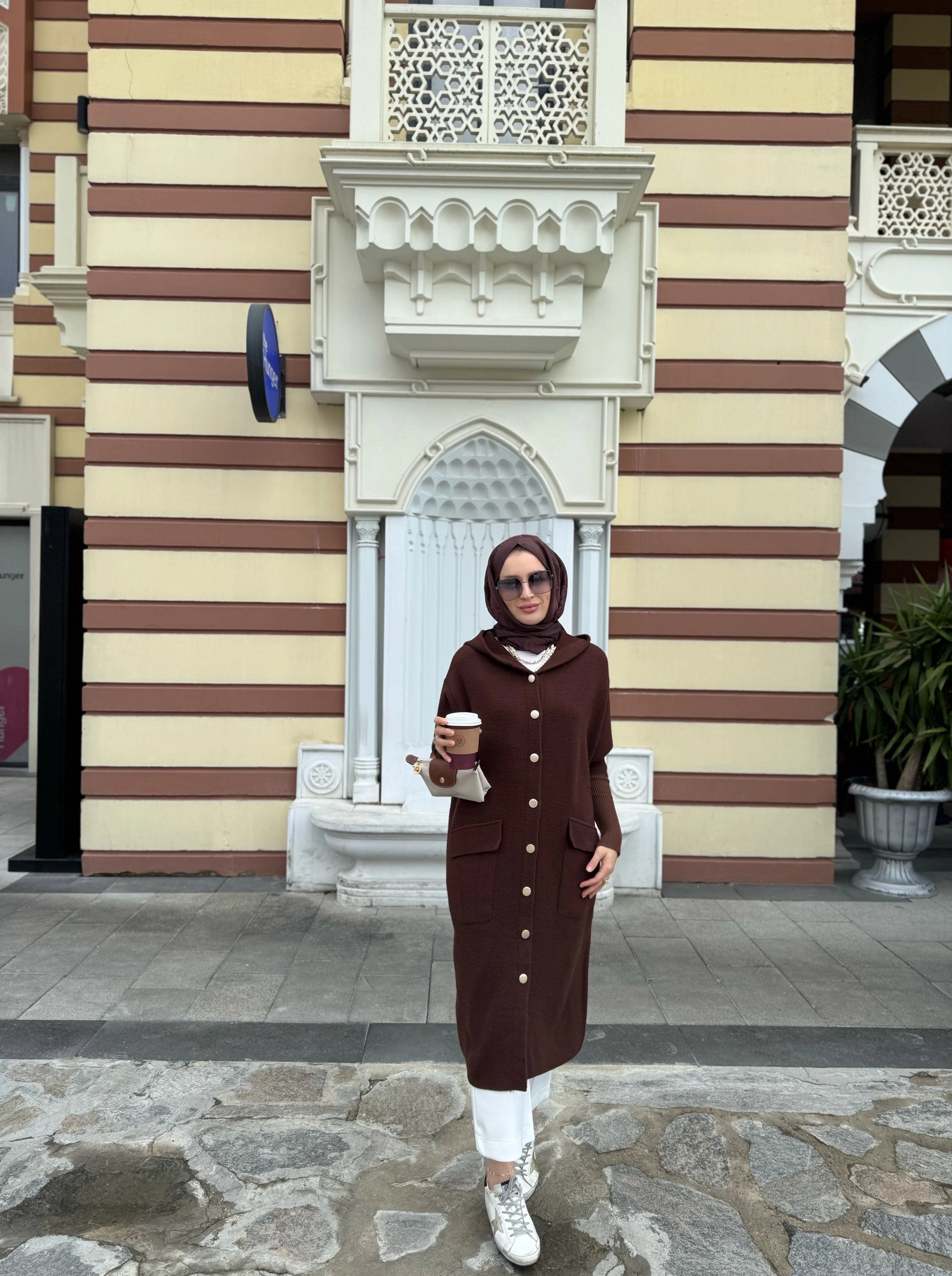 Luna angora hırka - kahverengi 