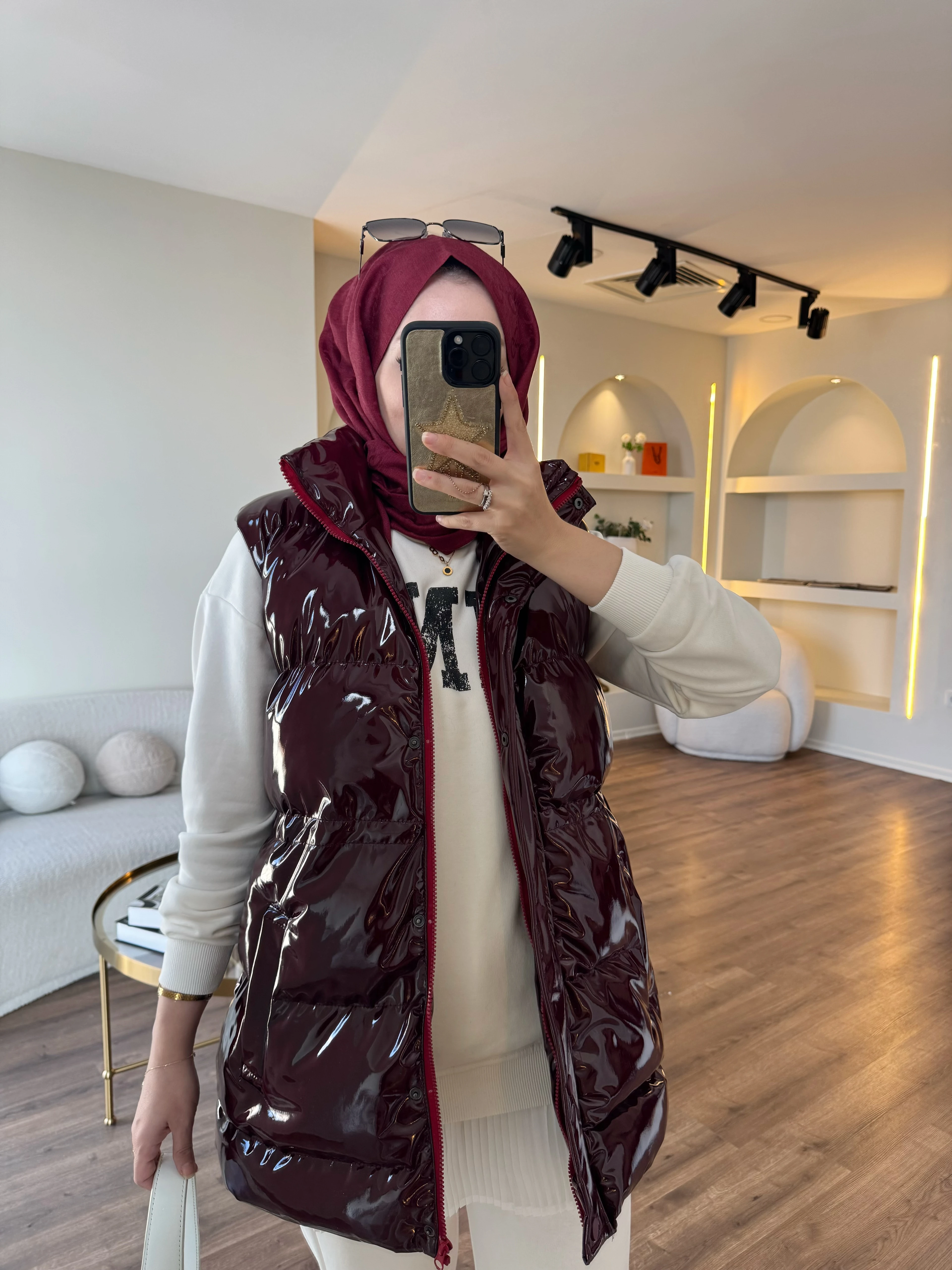 Rugan şişme yelek - bordo