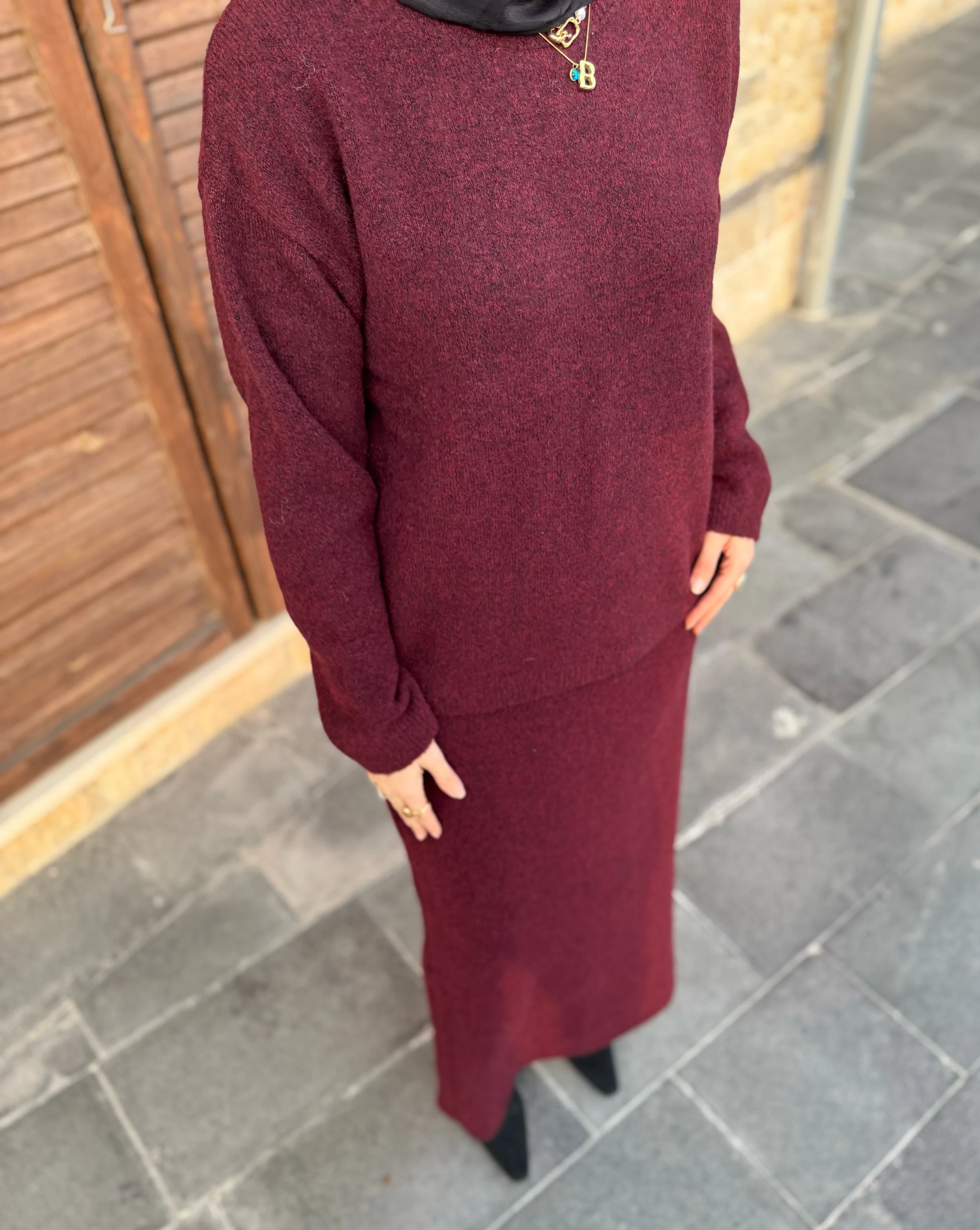 Vera triko takım - bordo