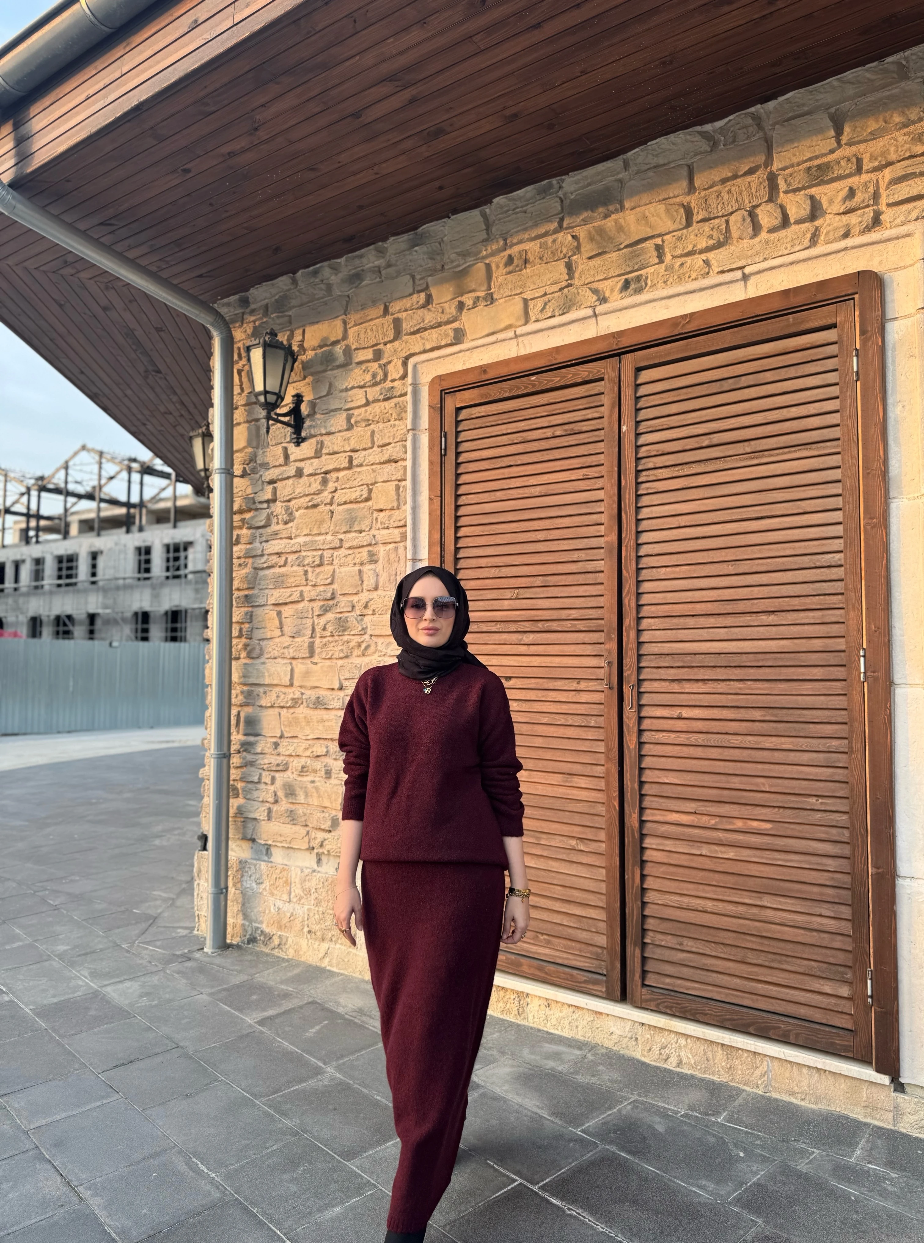 Vera triko takım - bordo