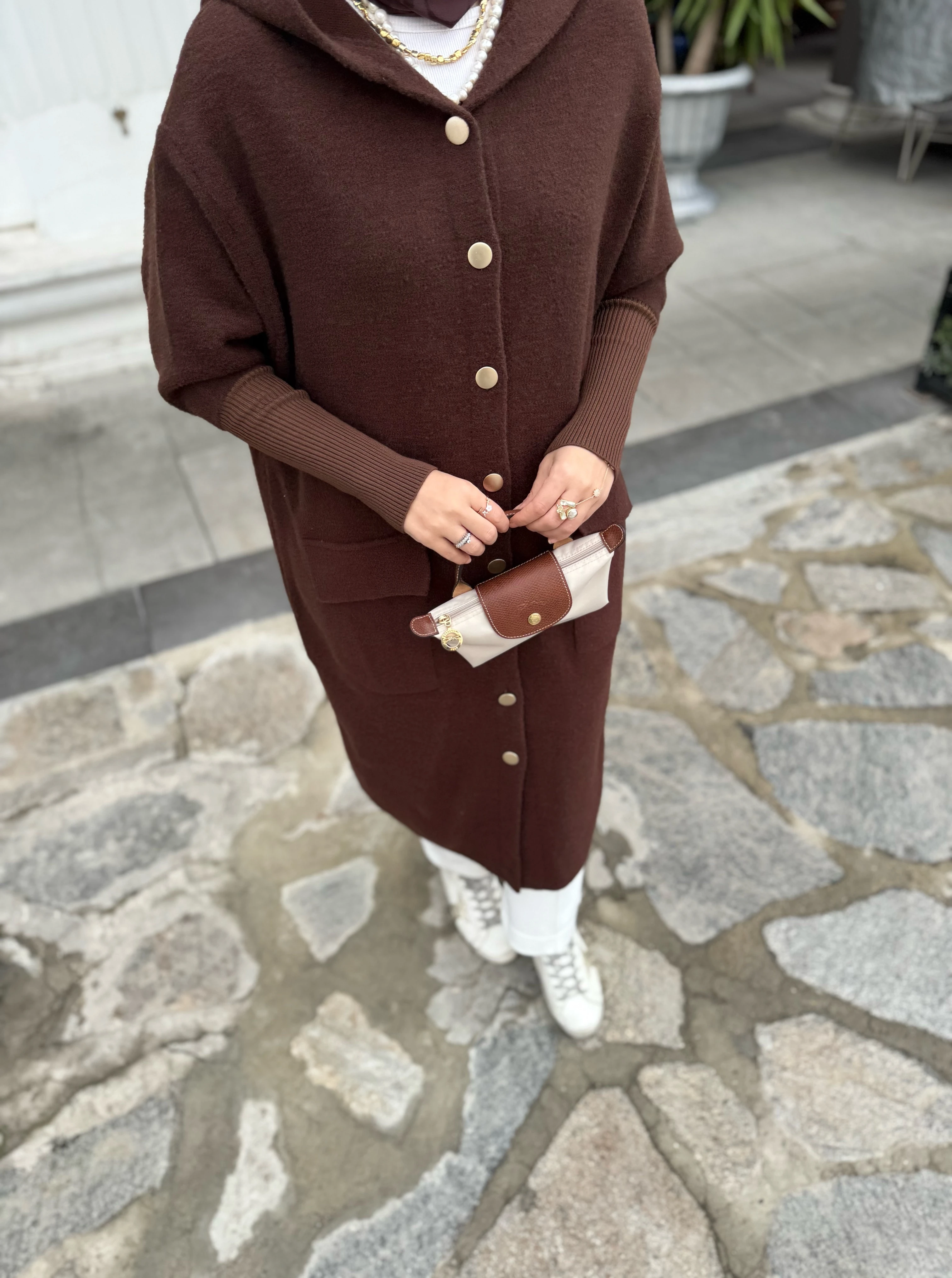 Luna angora hırka - kahverengi 