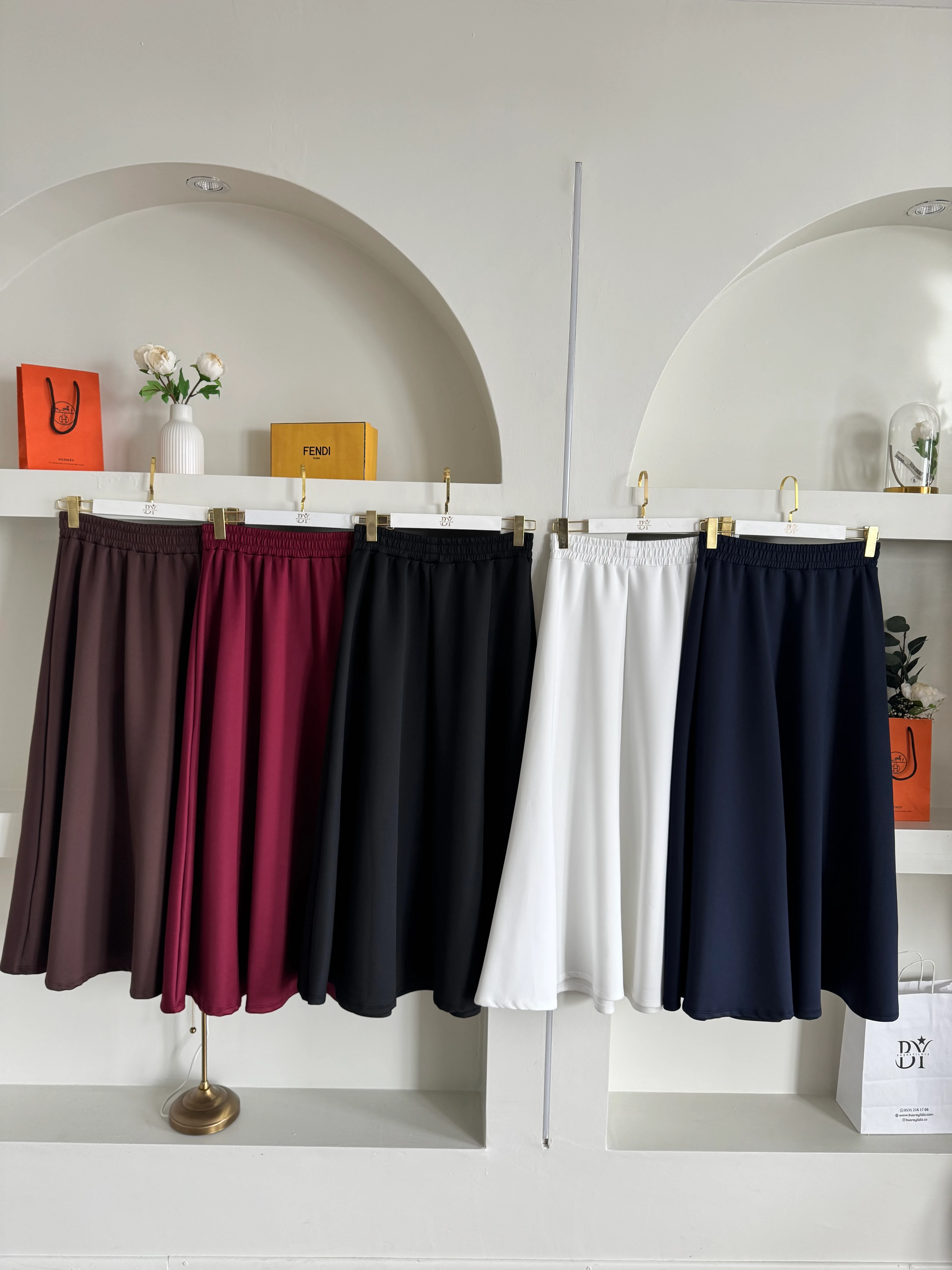 Kloş Scuba etek - bordo