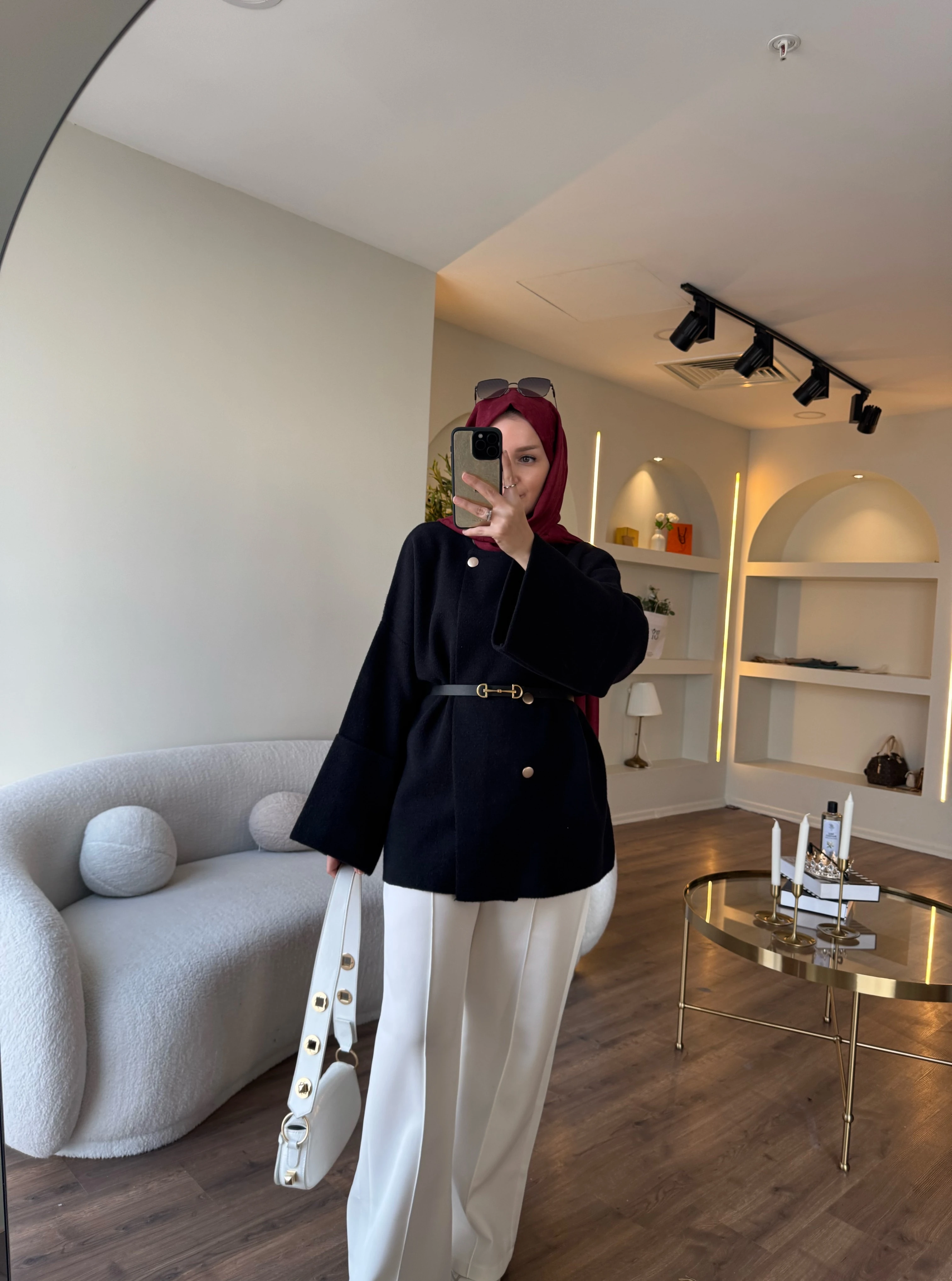 Lina angora hırka - siyah