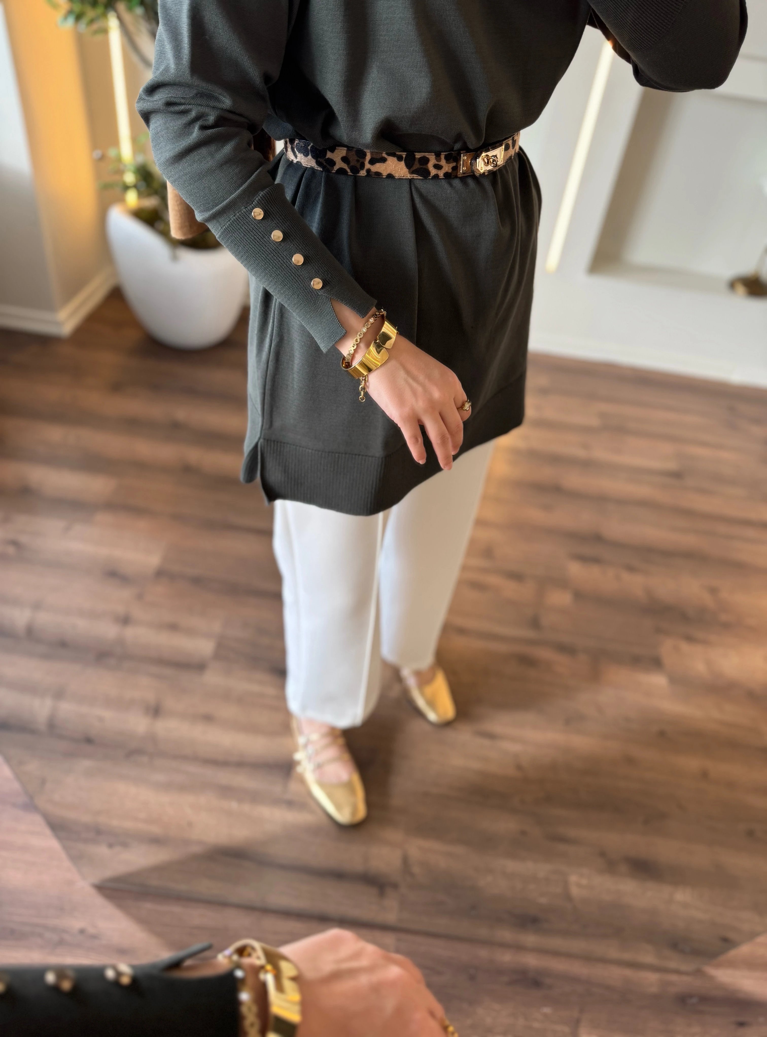 Maya merserize tunik - haki