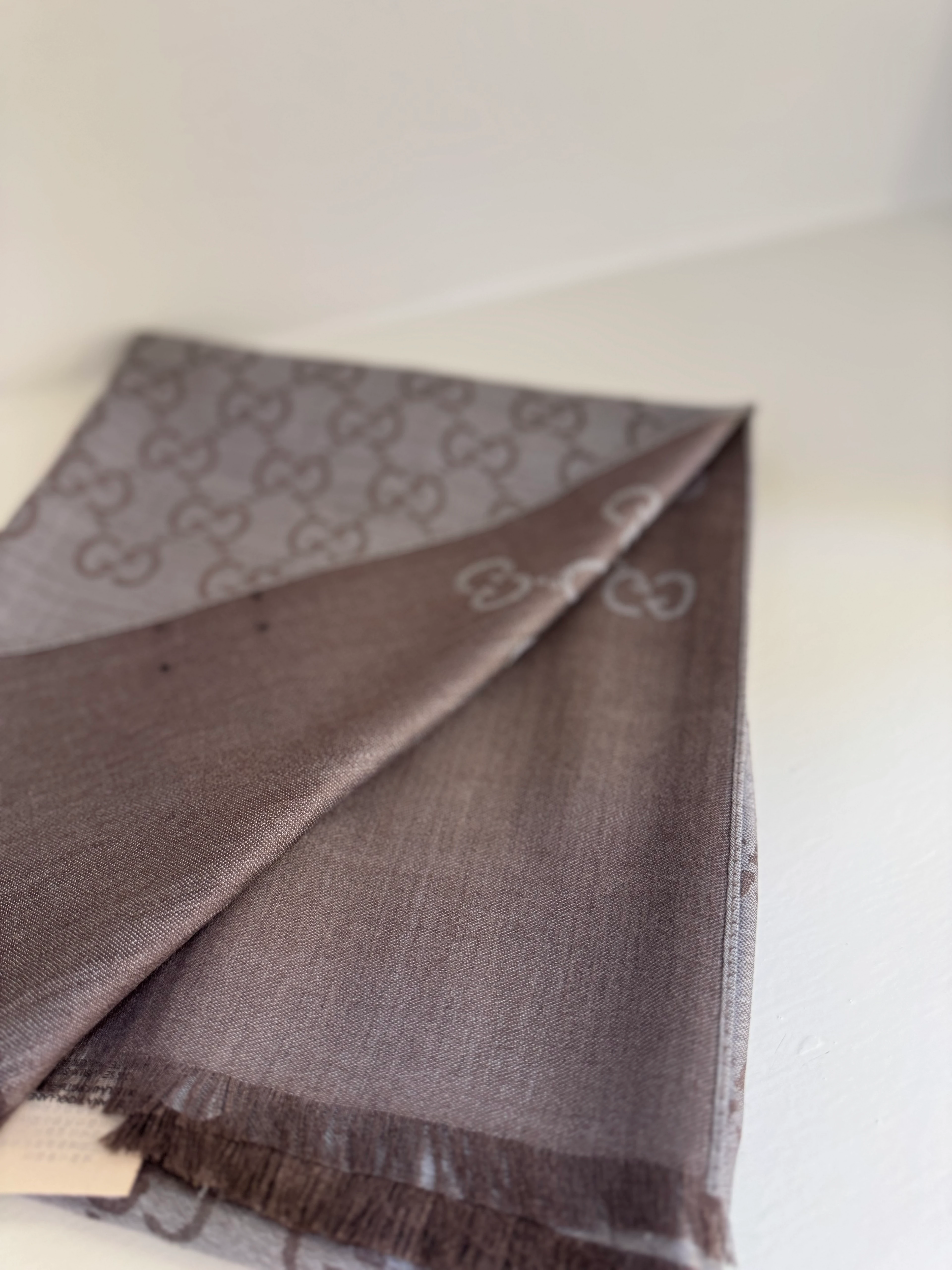 Yün ipek şal - acıkahve