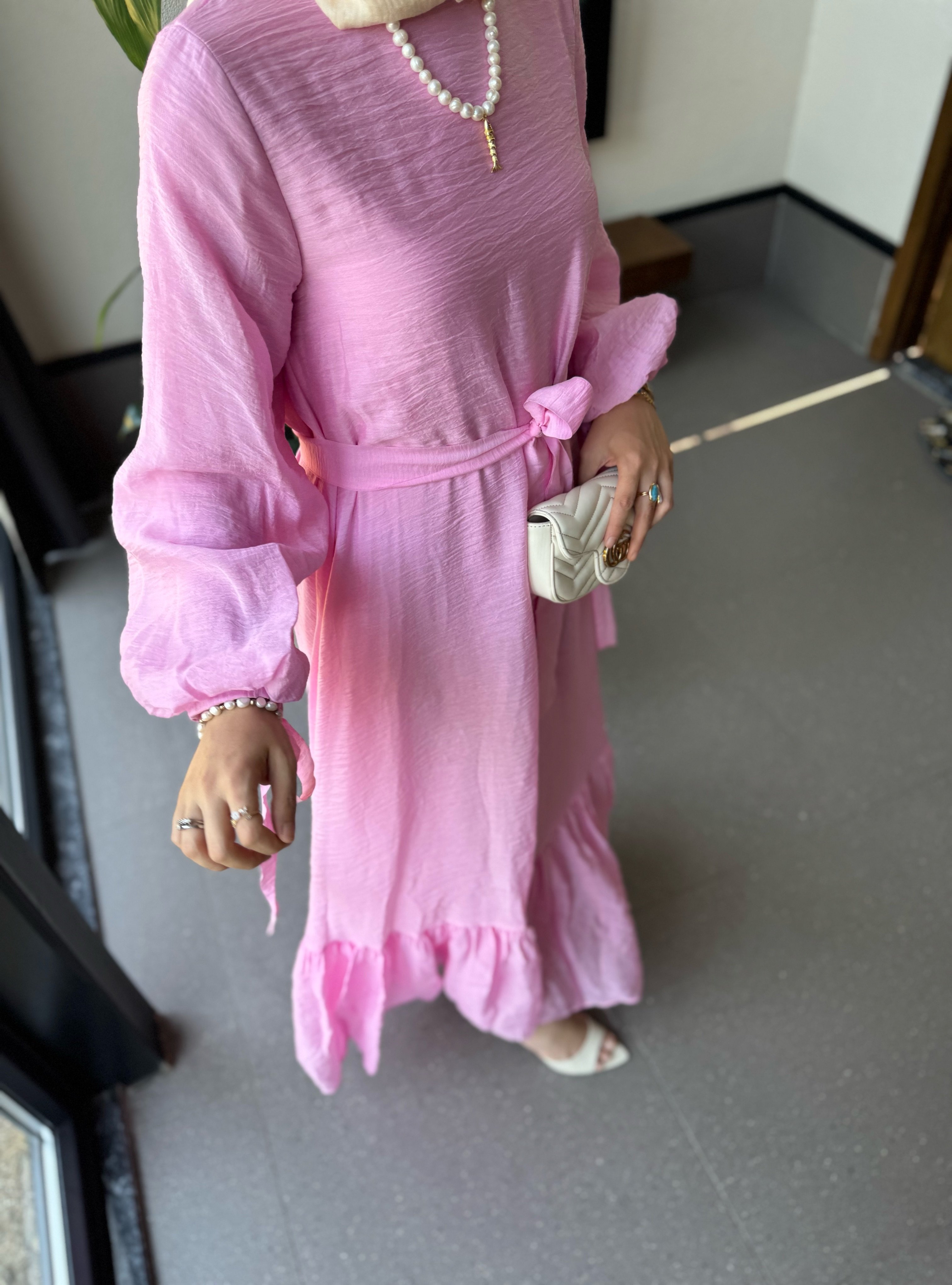 Lina elbise - pembe 