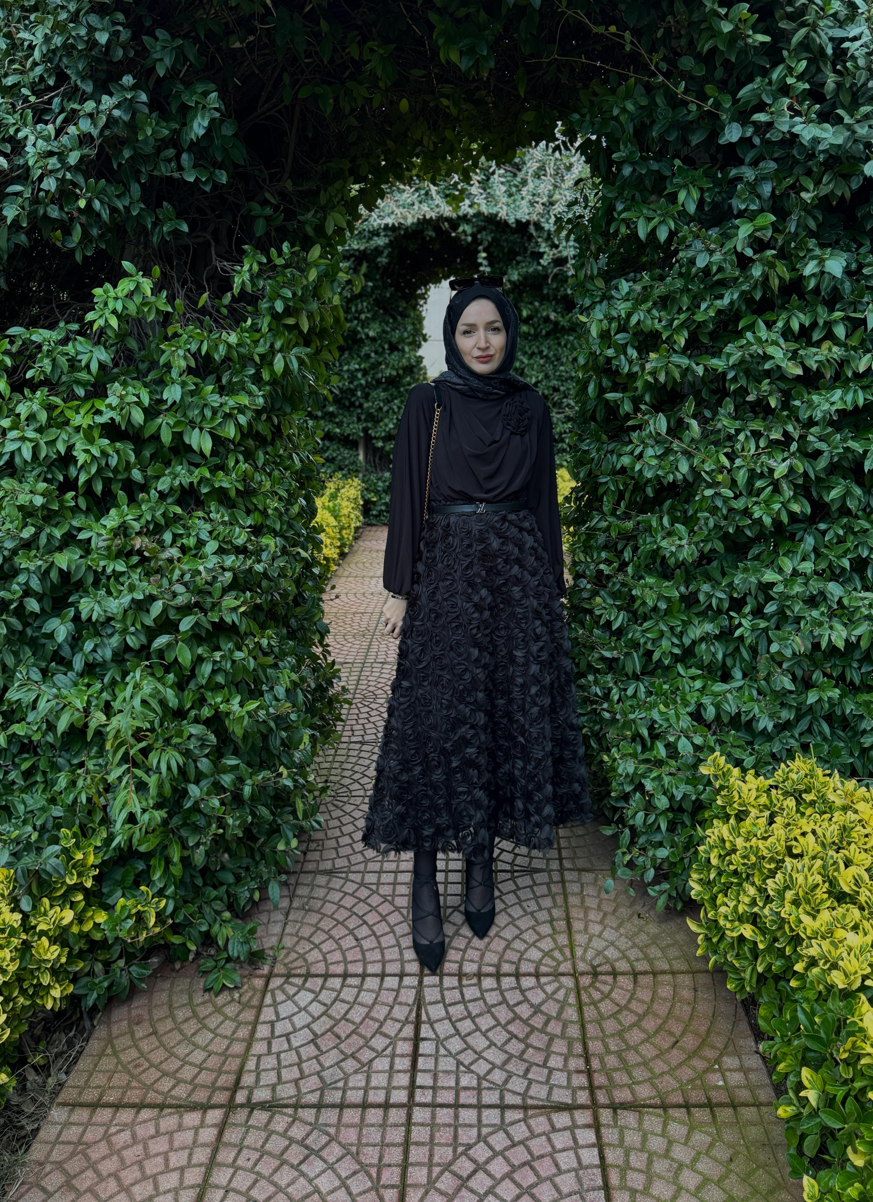 Rose bluz - siyah