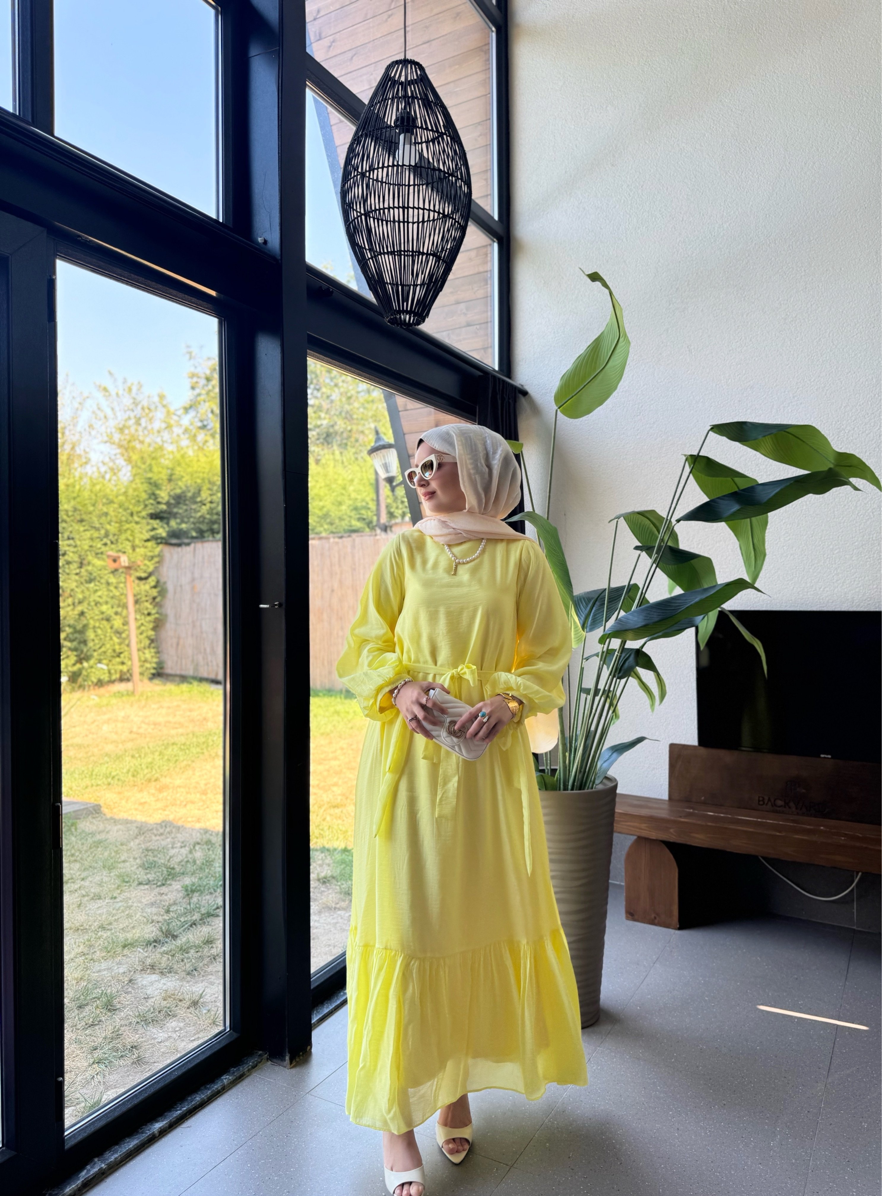 Lina elbise - sarı 