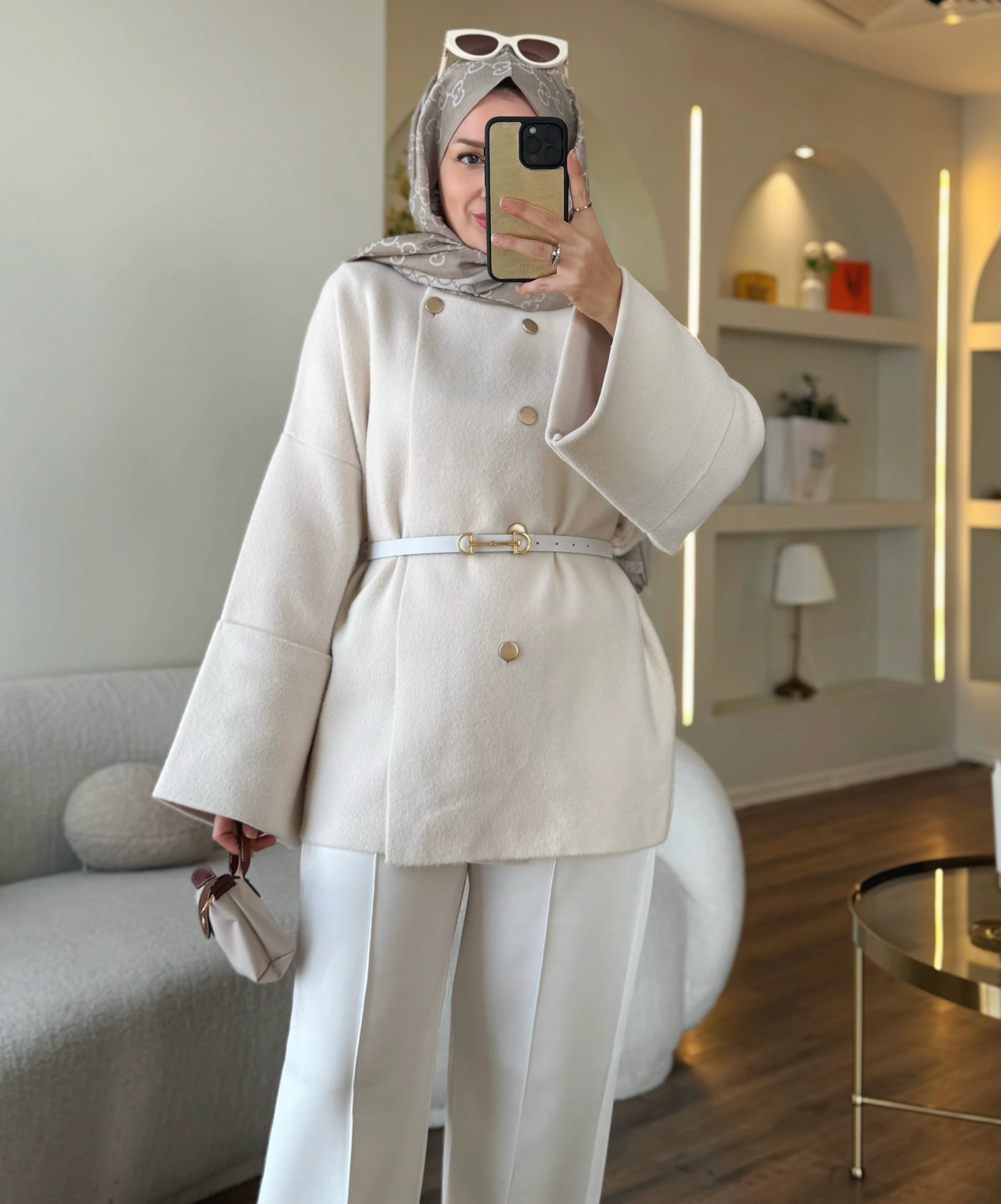 Lina angora hırka - ekru