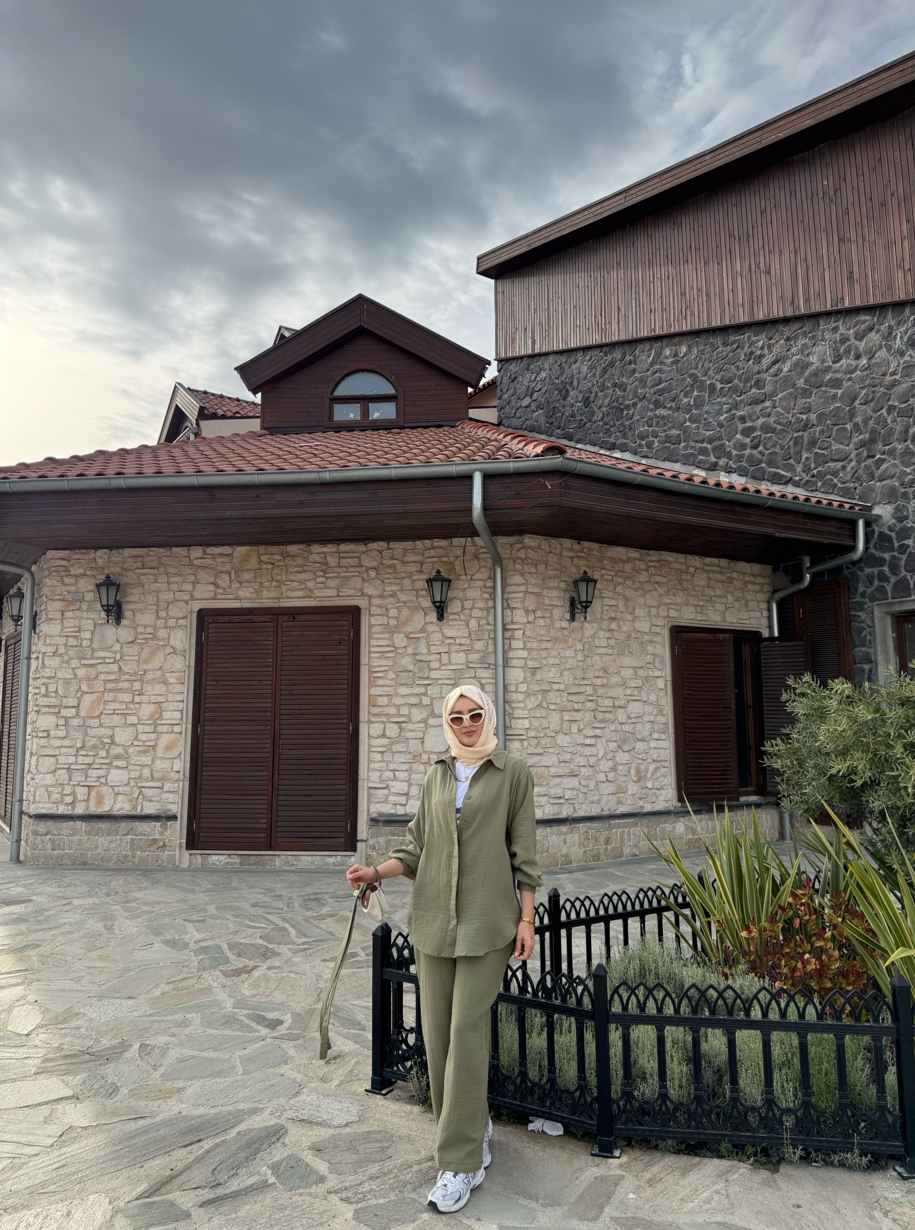 Müslin Takım - haki