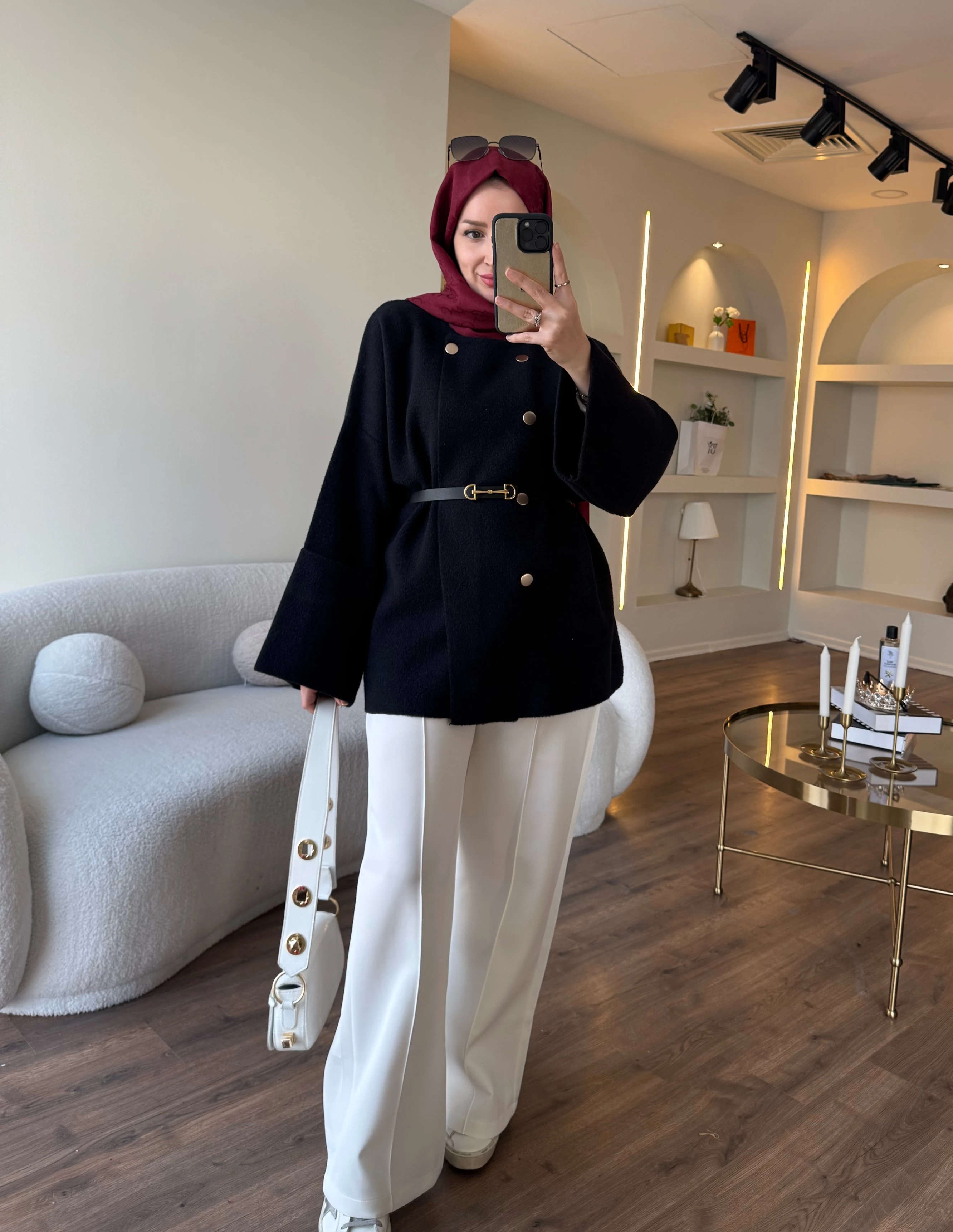 Lina angora hırka - siyah