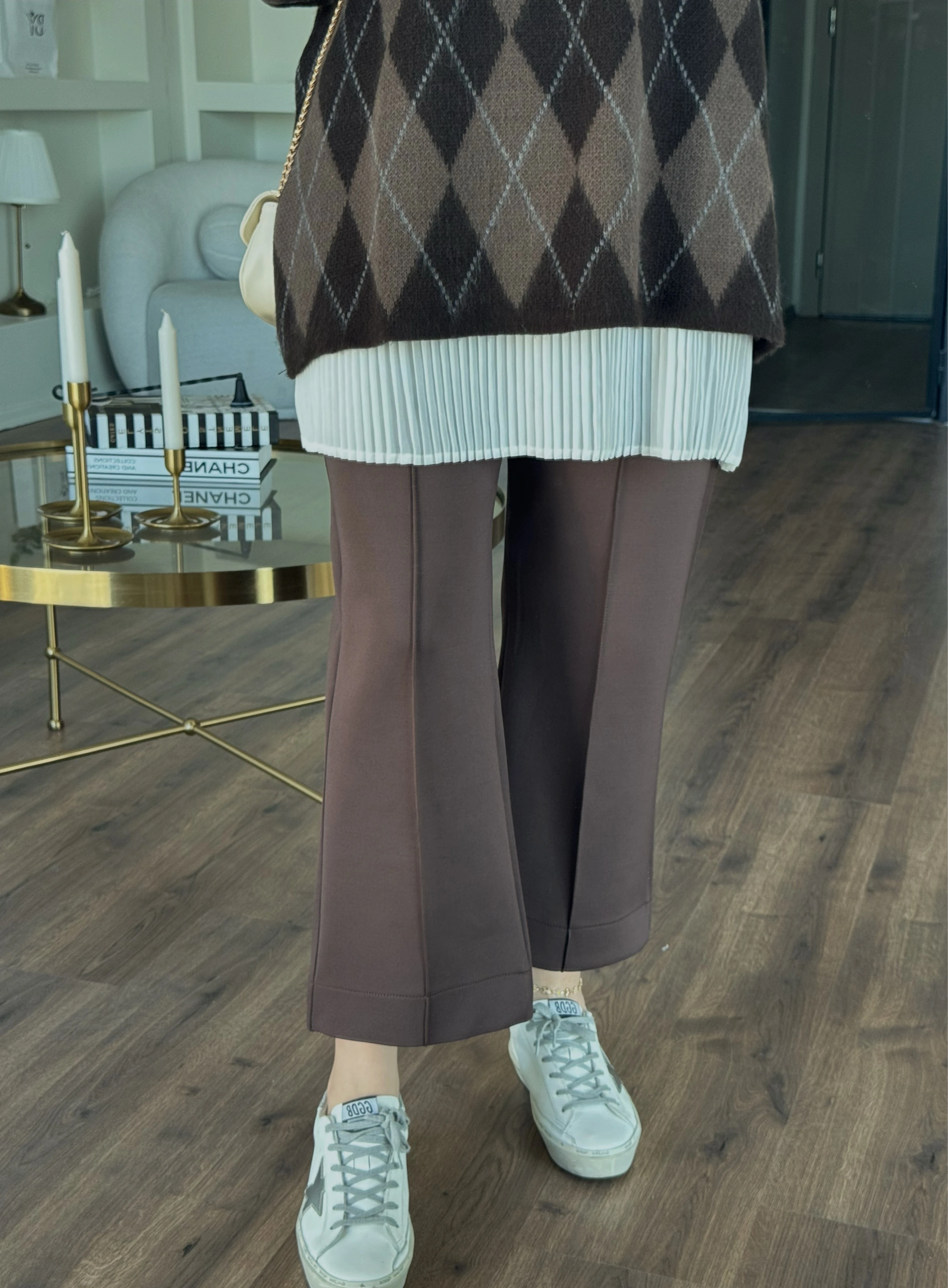 Çımalı Scuba Pantolon - kahverengi 