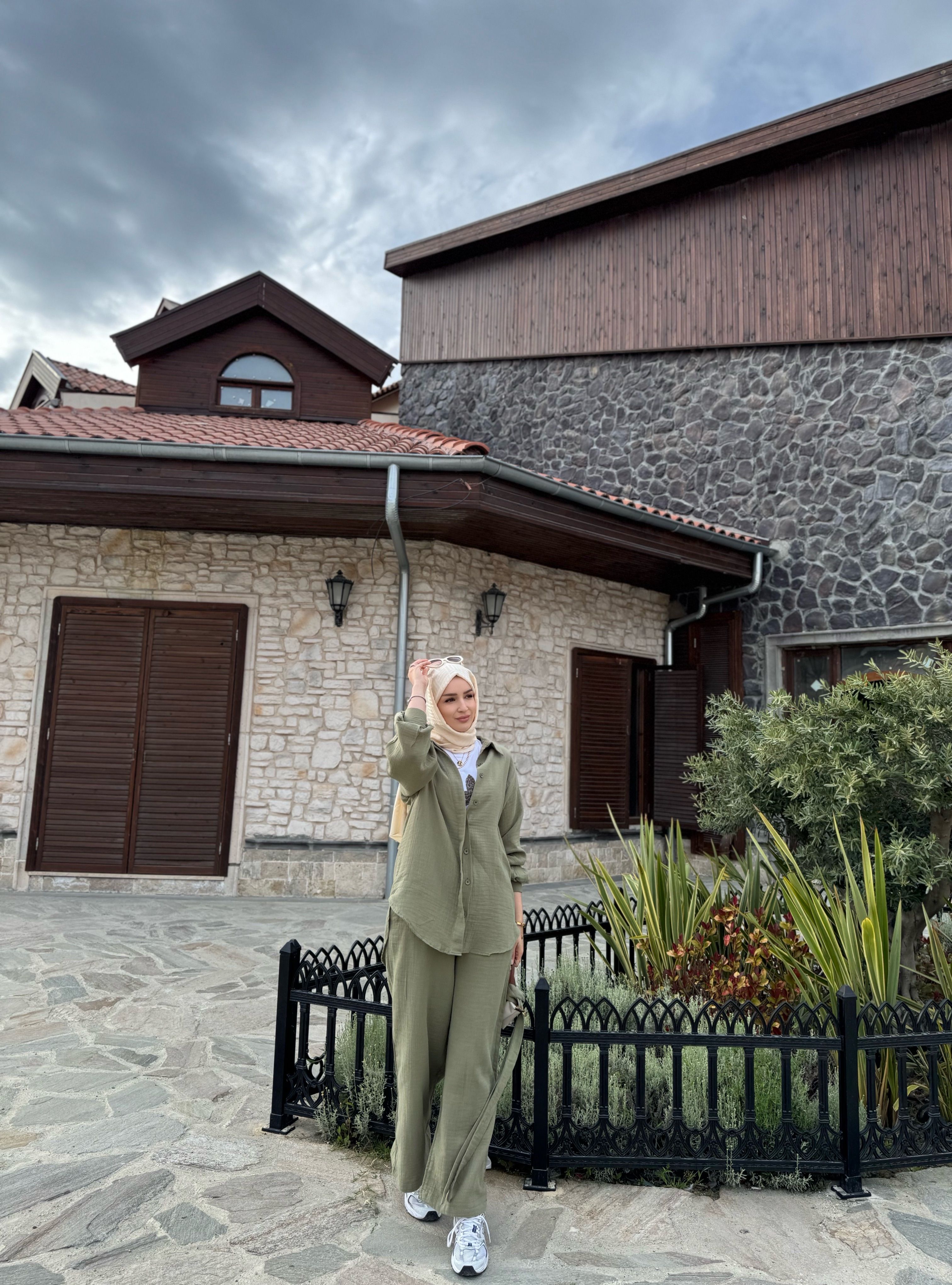 Müslin Takım - haki