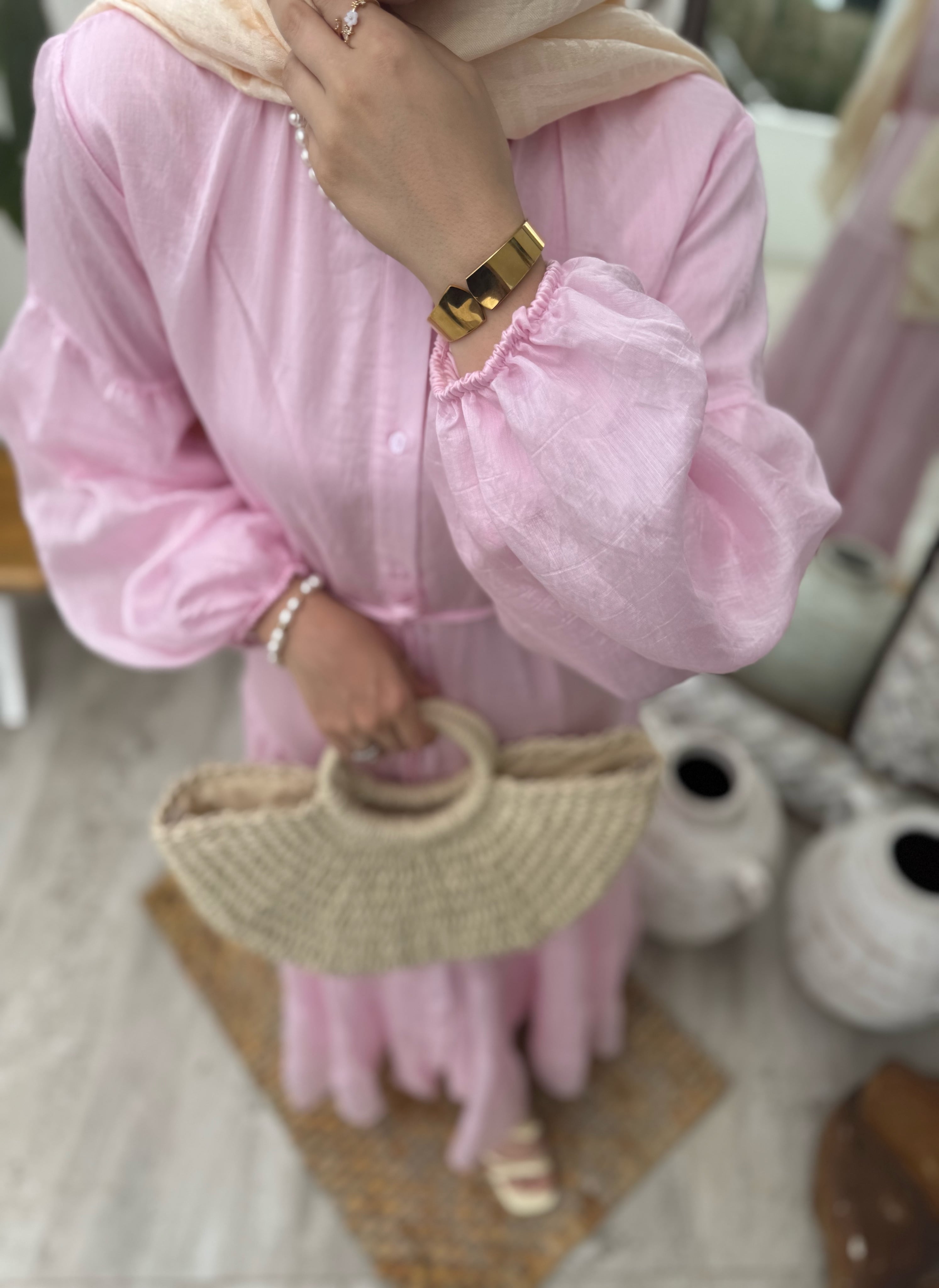 Sofia elbise - pembe