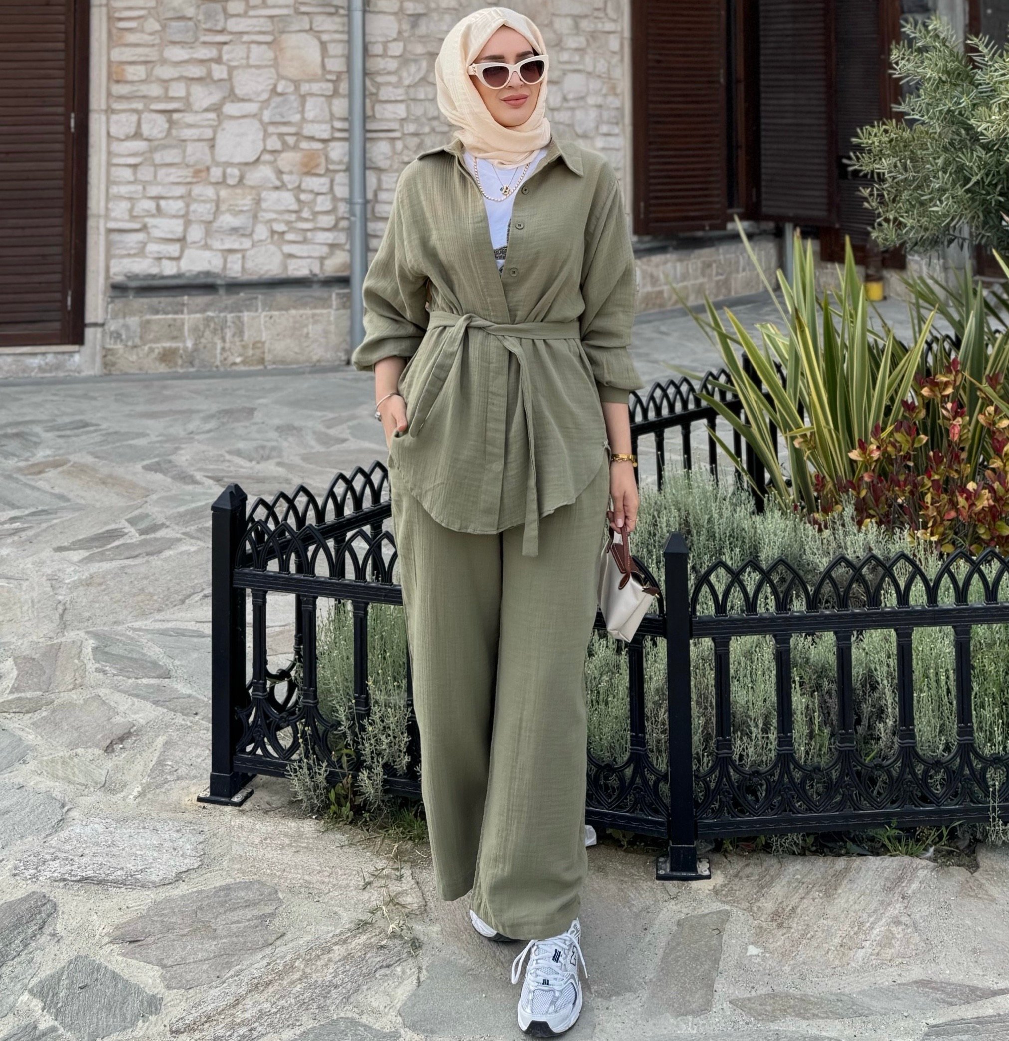 Müslin Takım - haki