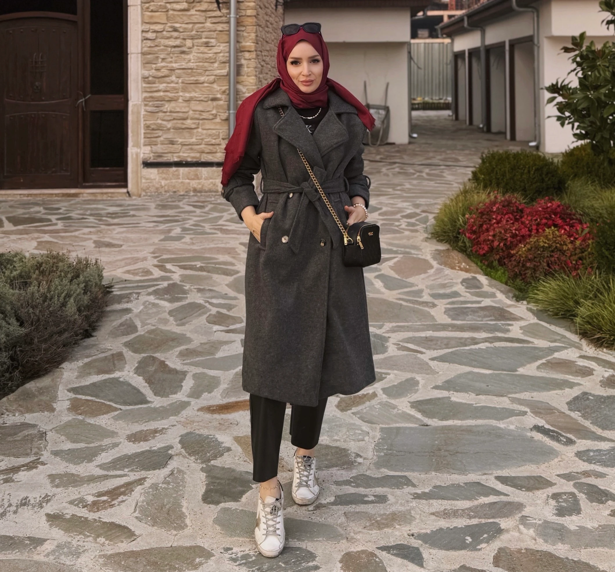 Kaşe kaban - antrasit