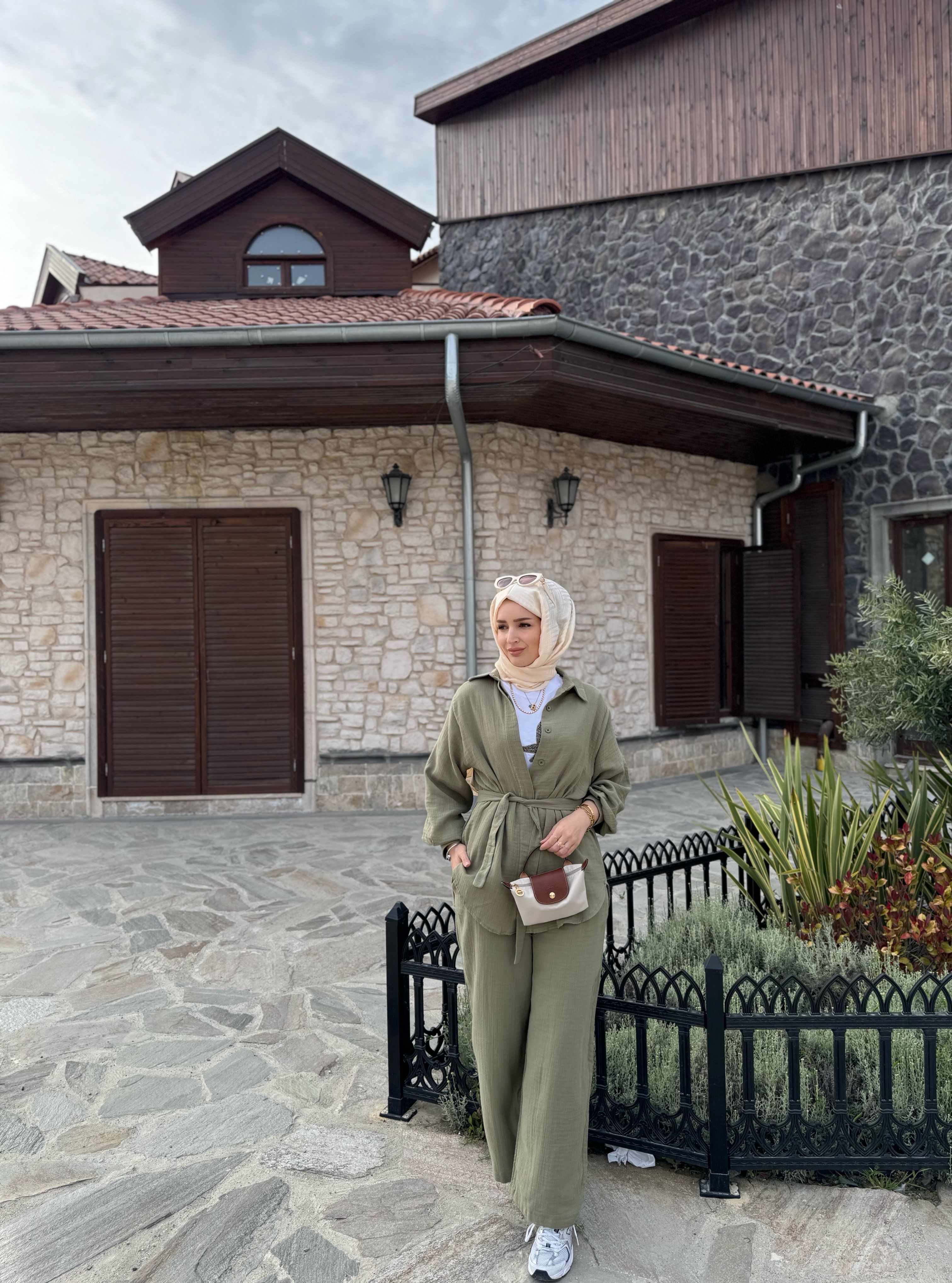 Müslin Takım - haki