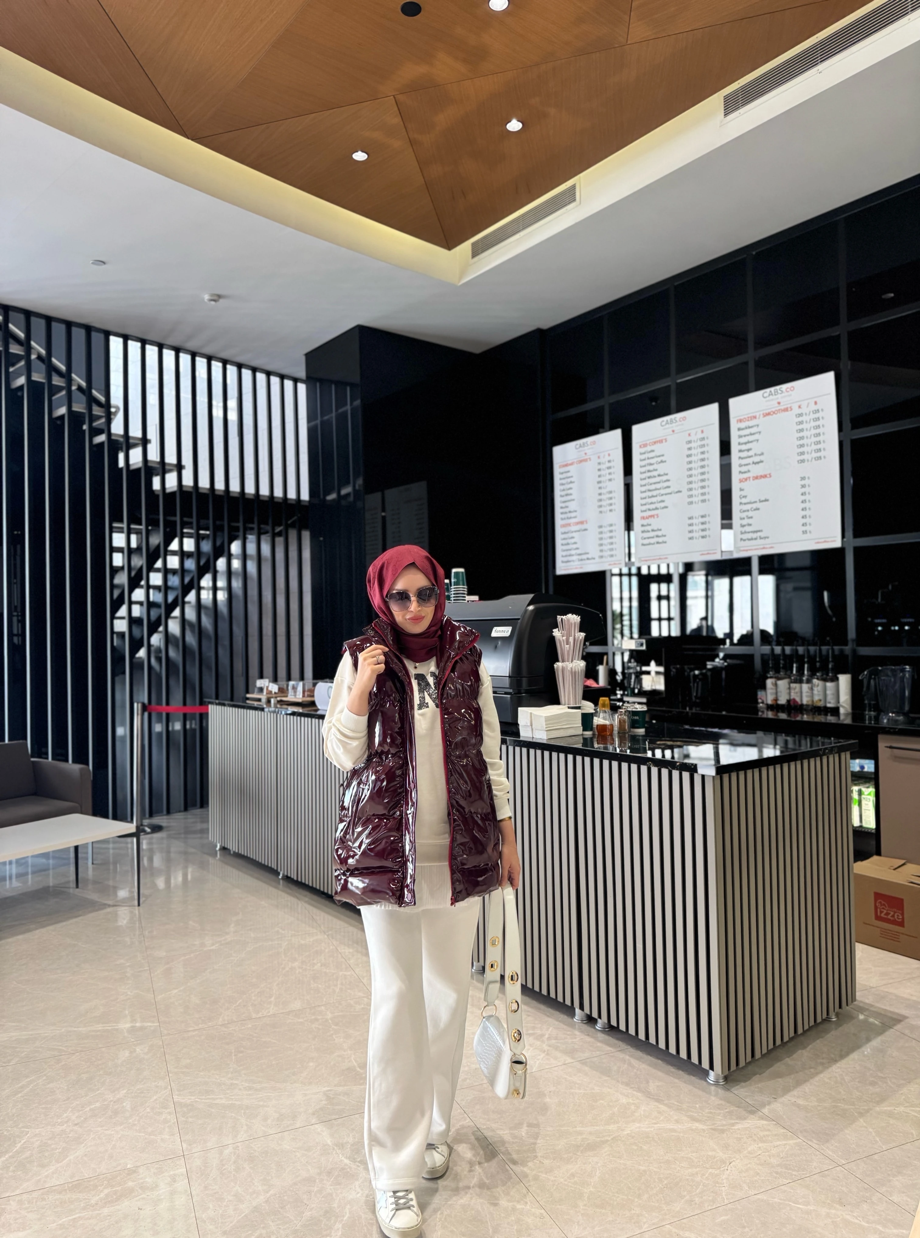 Rugan şişme yelek - bordo