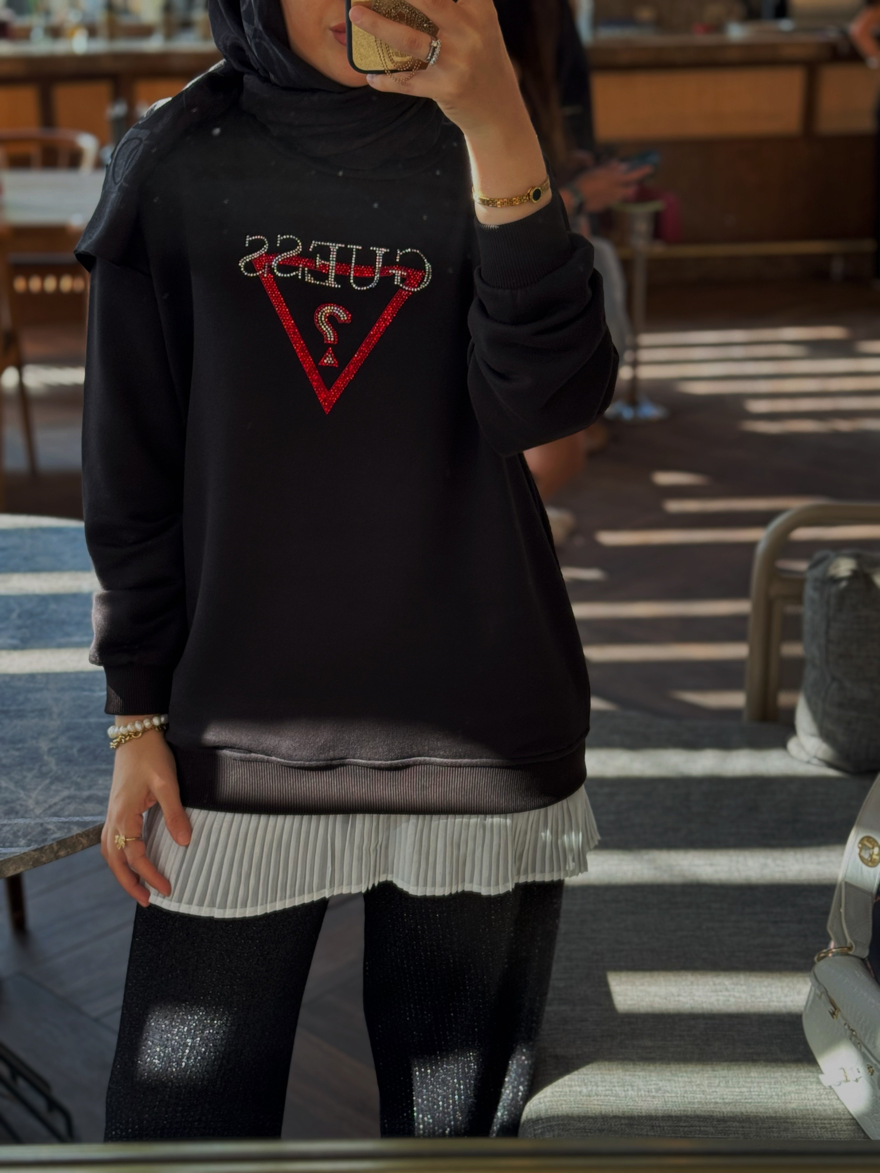 Muadil sweatshirt - siyah