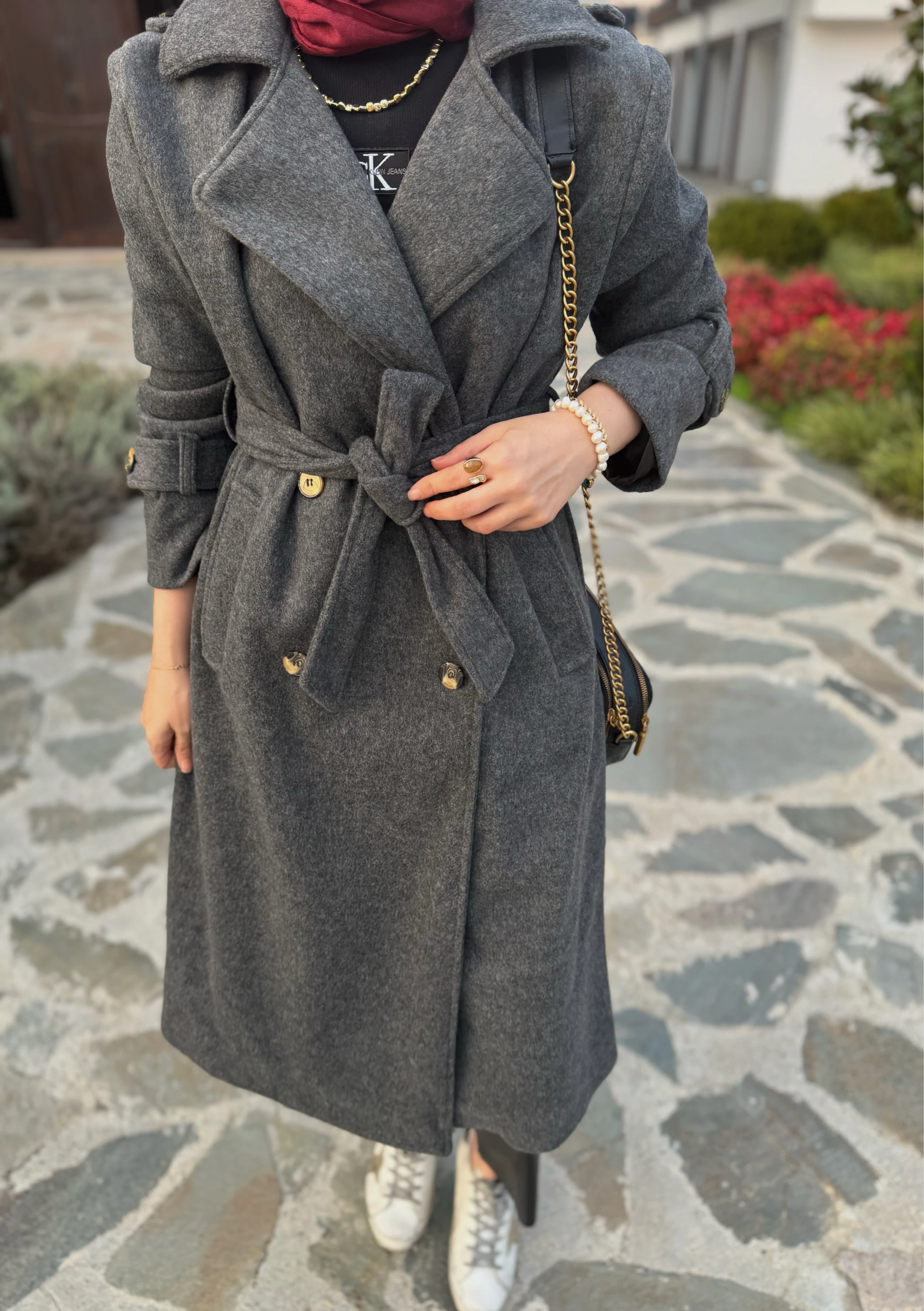 Kaşe kaban - antrasit