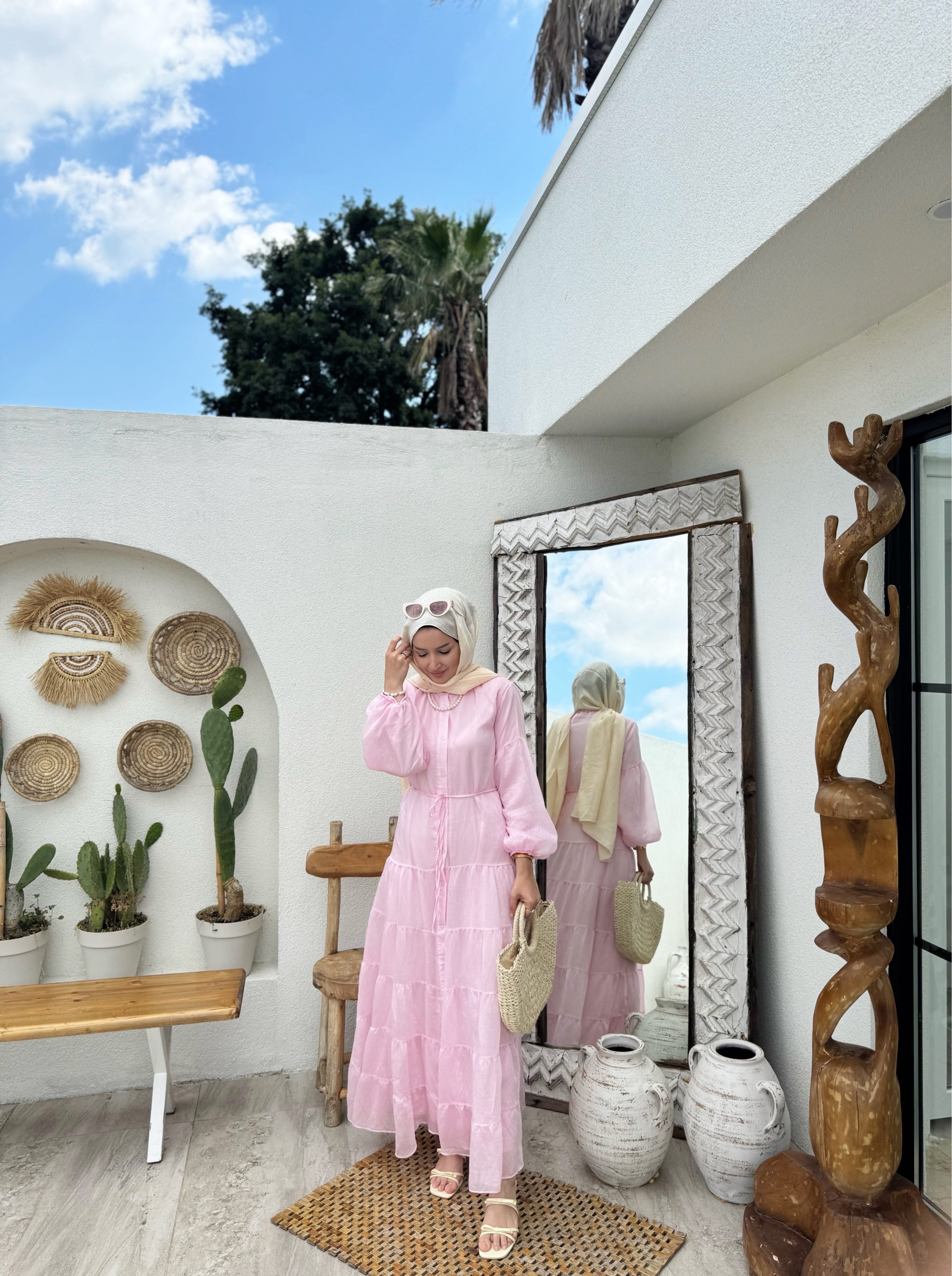 Sofia elbise - pembe