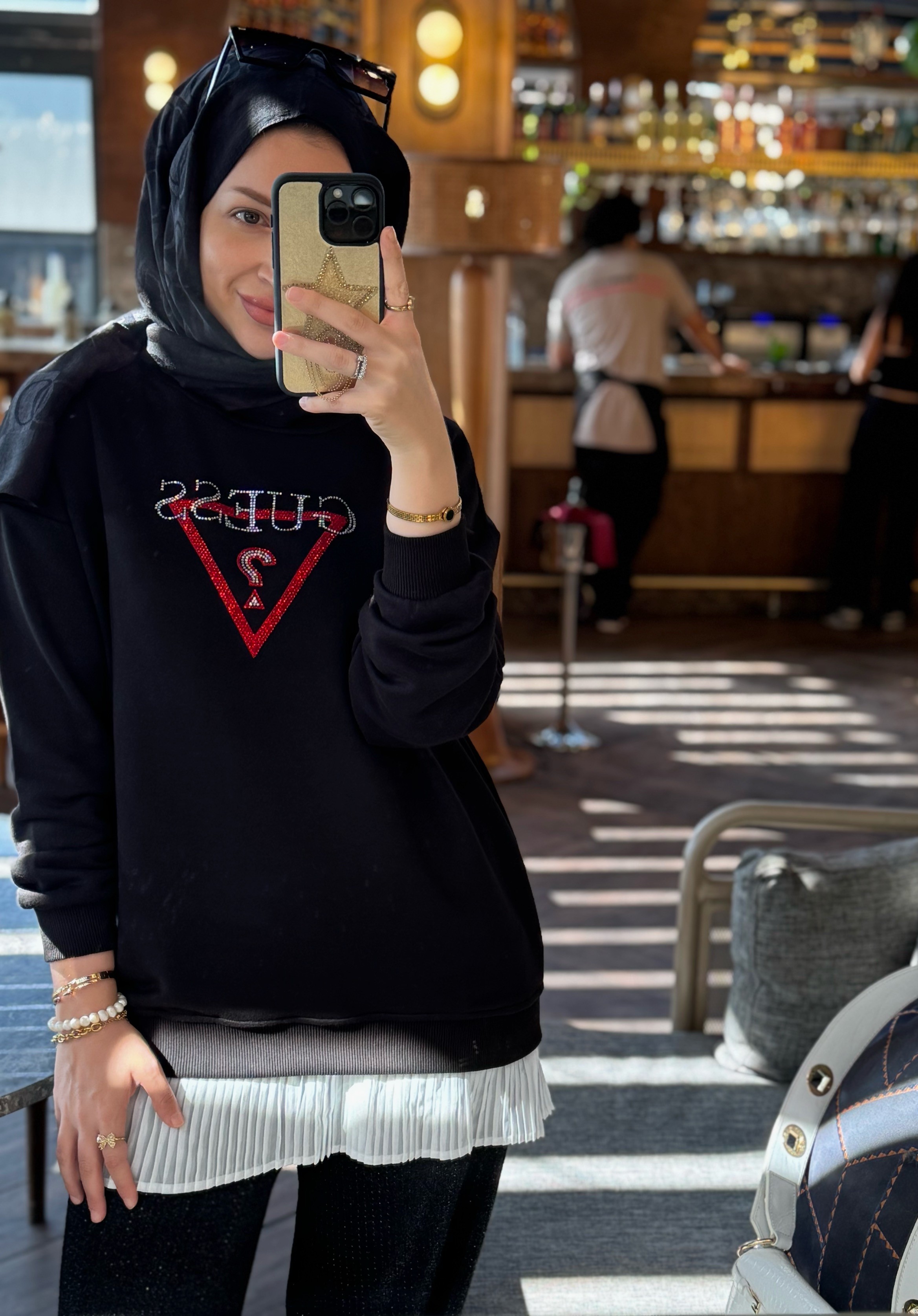 Muadil sweatshirt - siyah