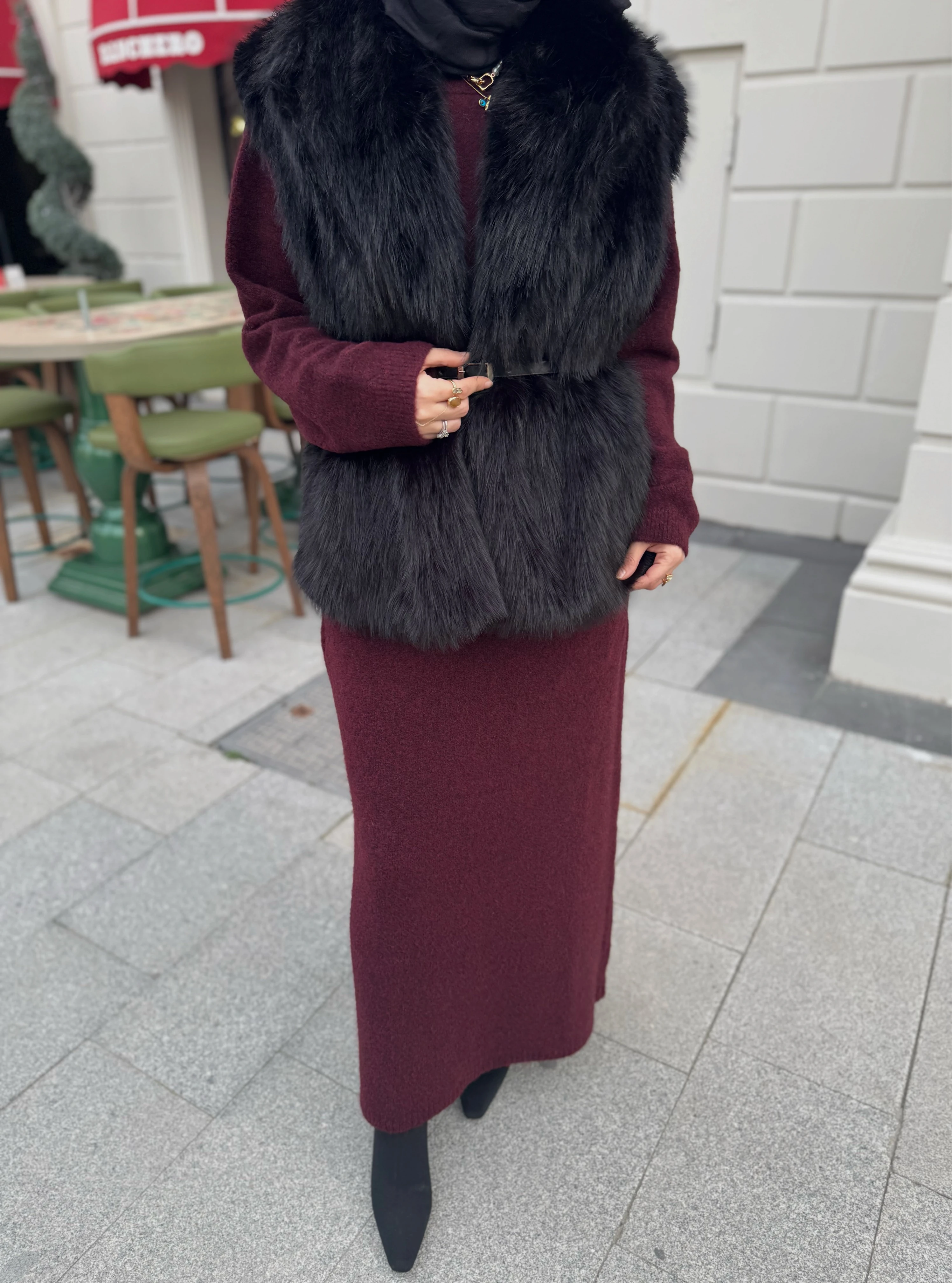 Vera triko takım - bordo