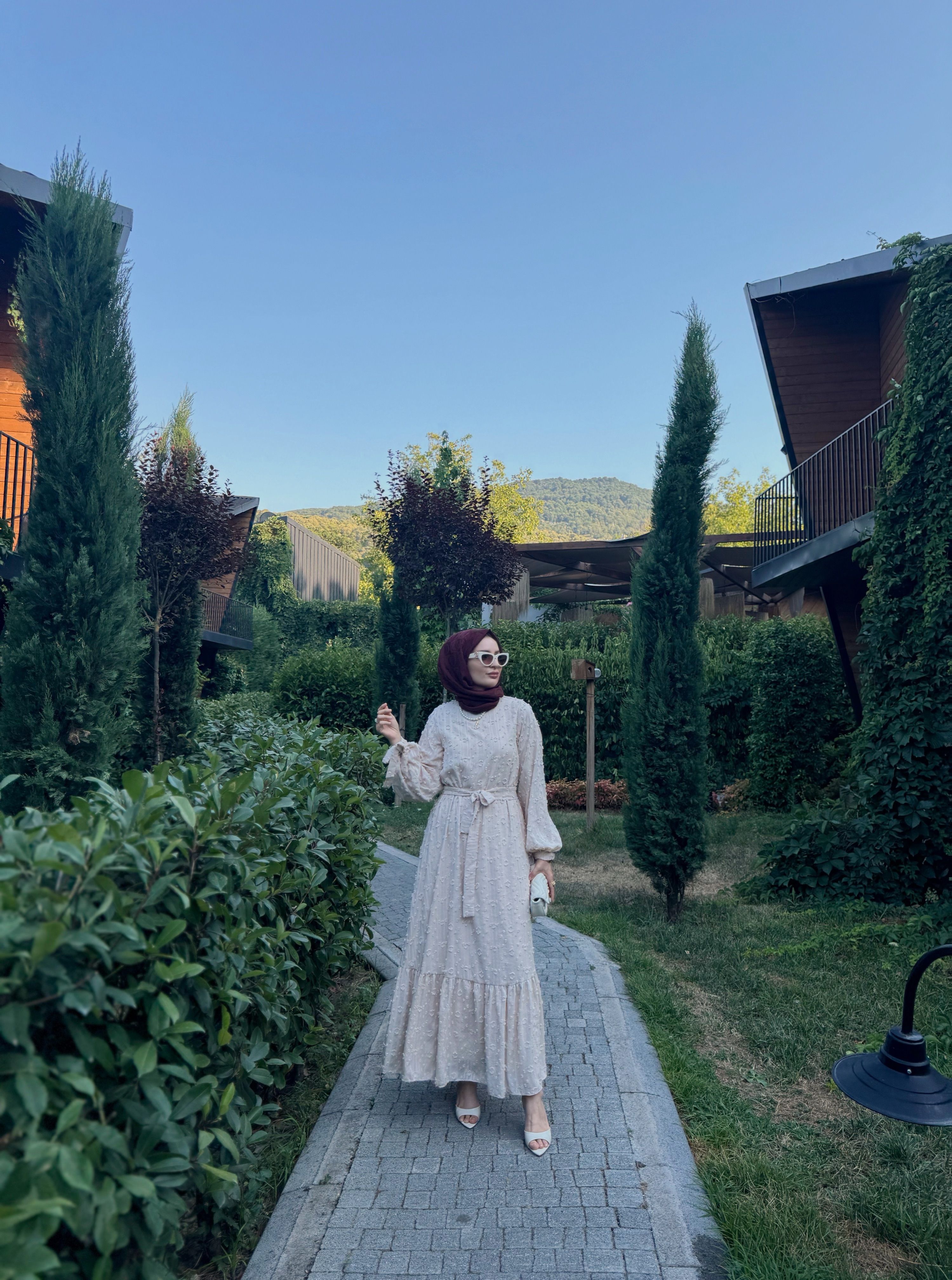 İnci elbise - nude