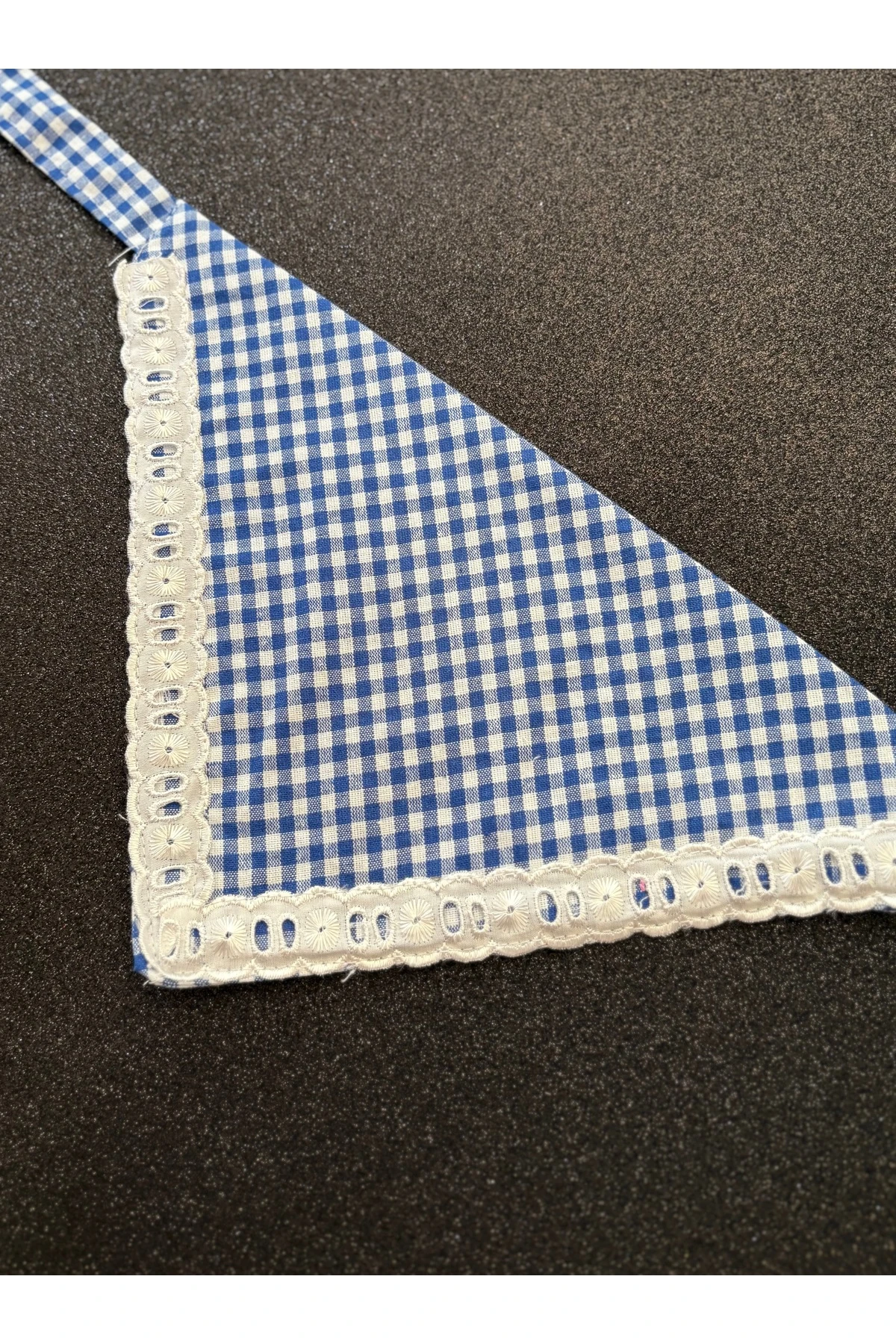 Mavi Ekoseli Köpek Fuları