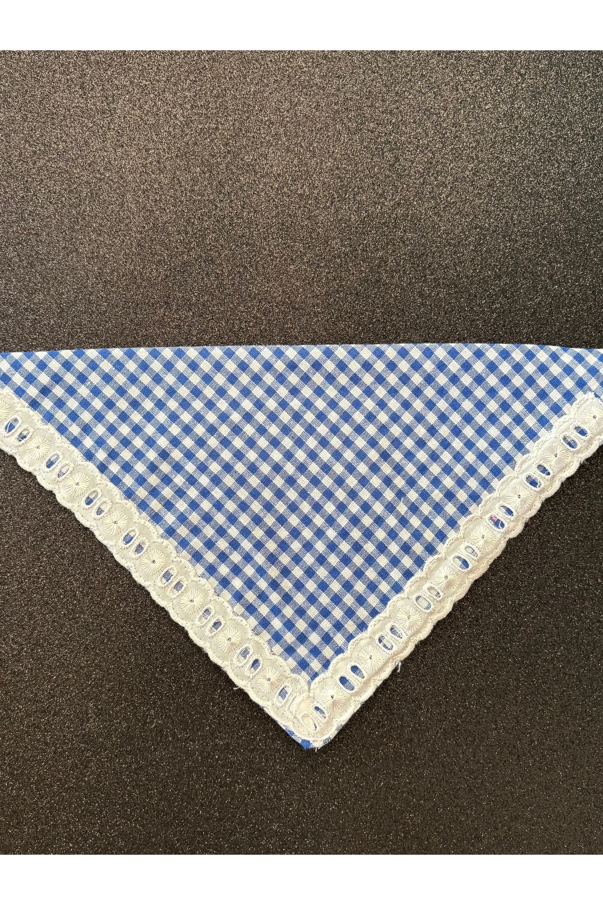 Mavi Ekoseli Köpek Fuları