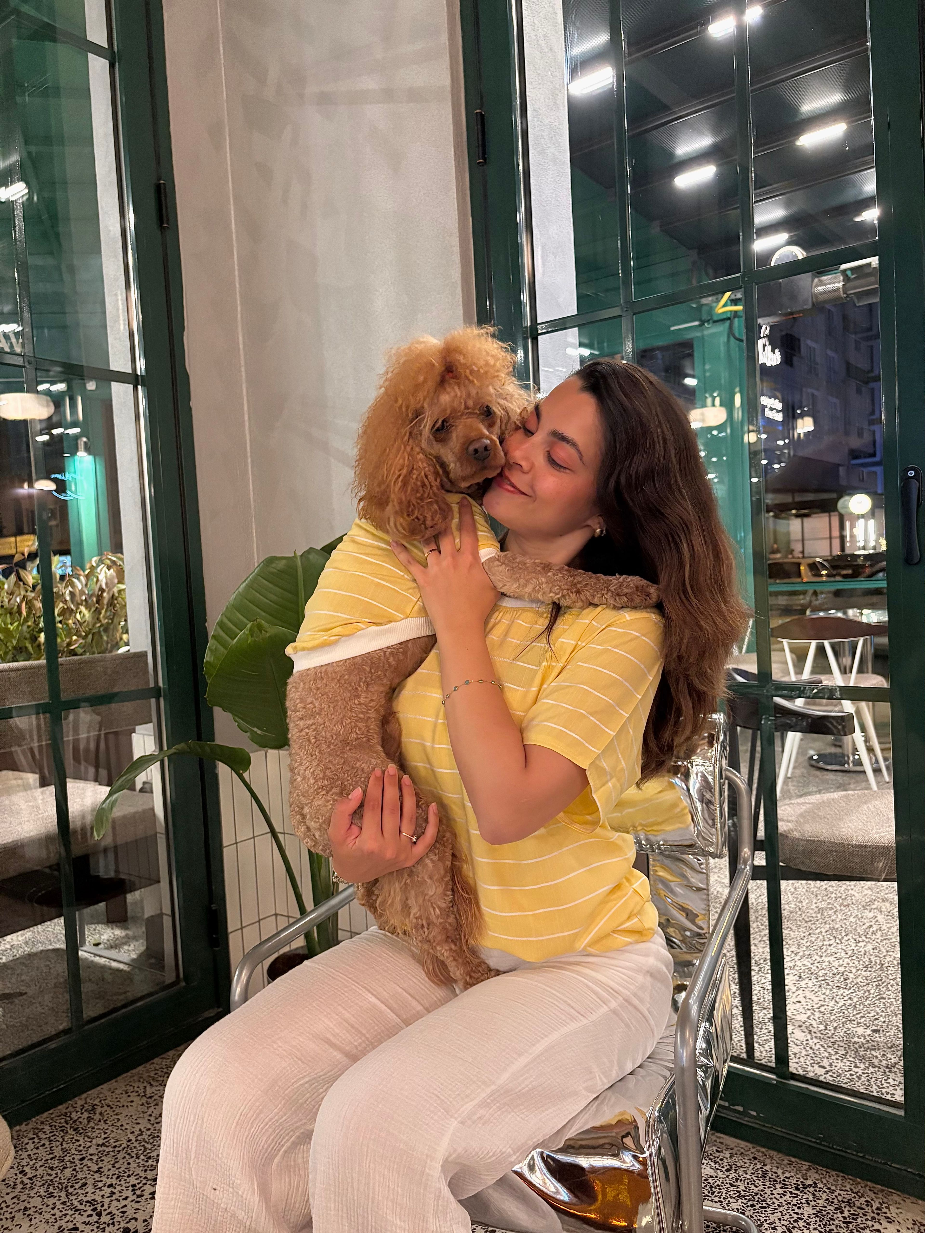 Keten Köpek-Sahip Takım Tshirt