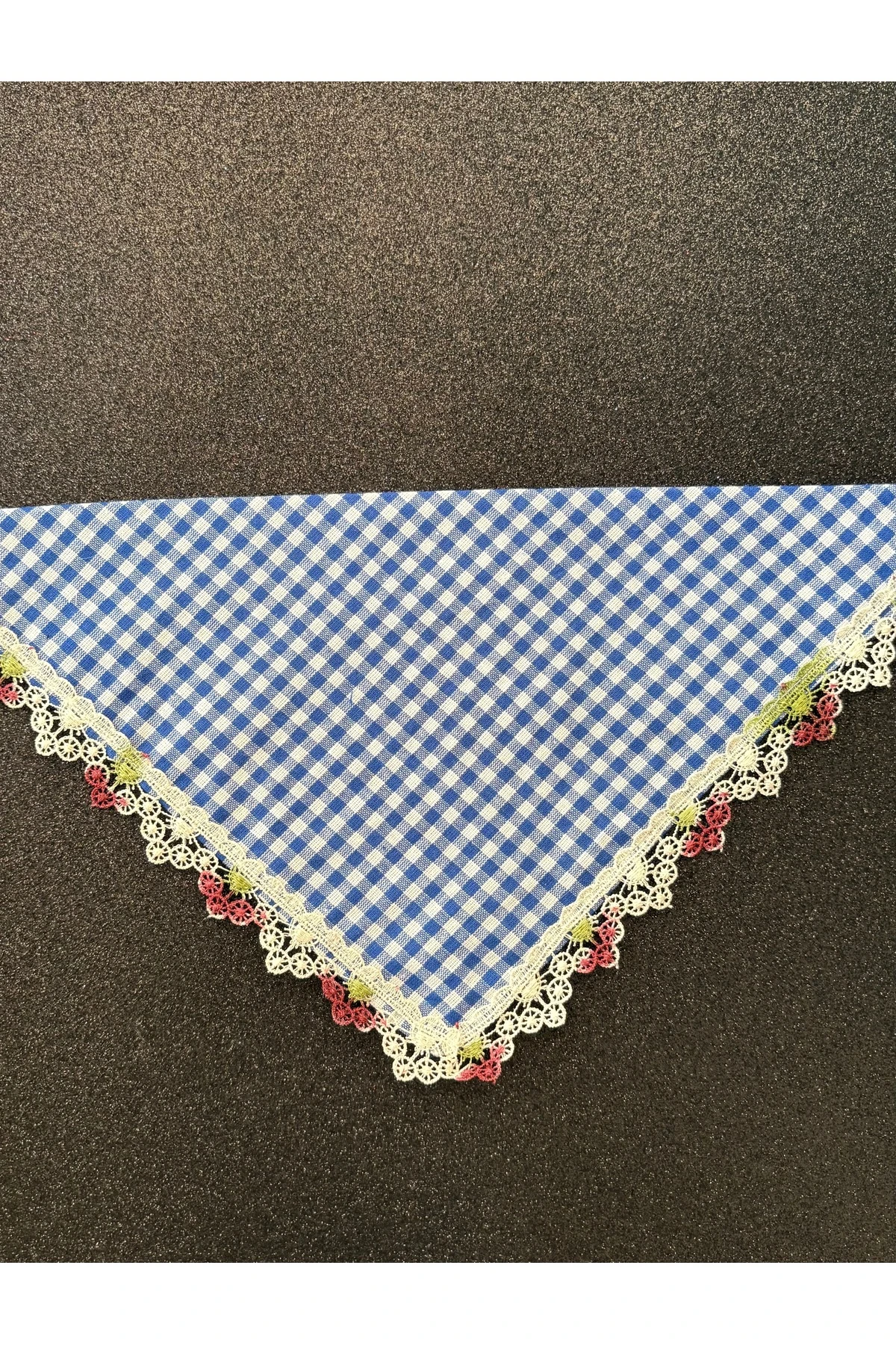 Mavi Ekoseli Köpek Fuları