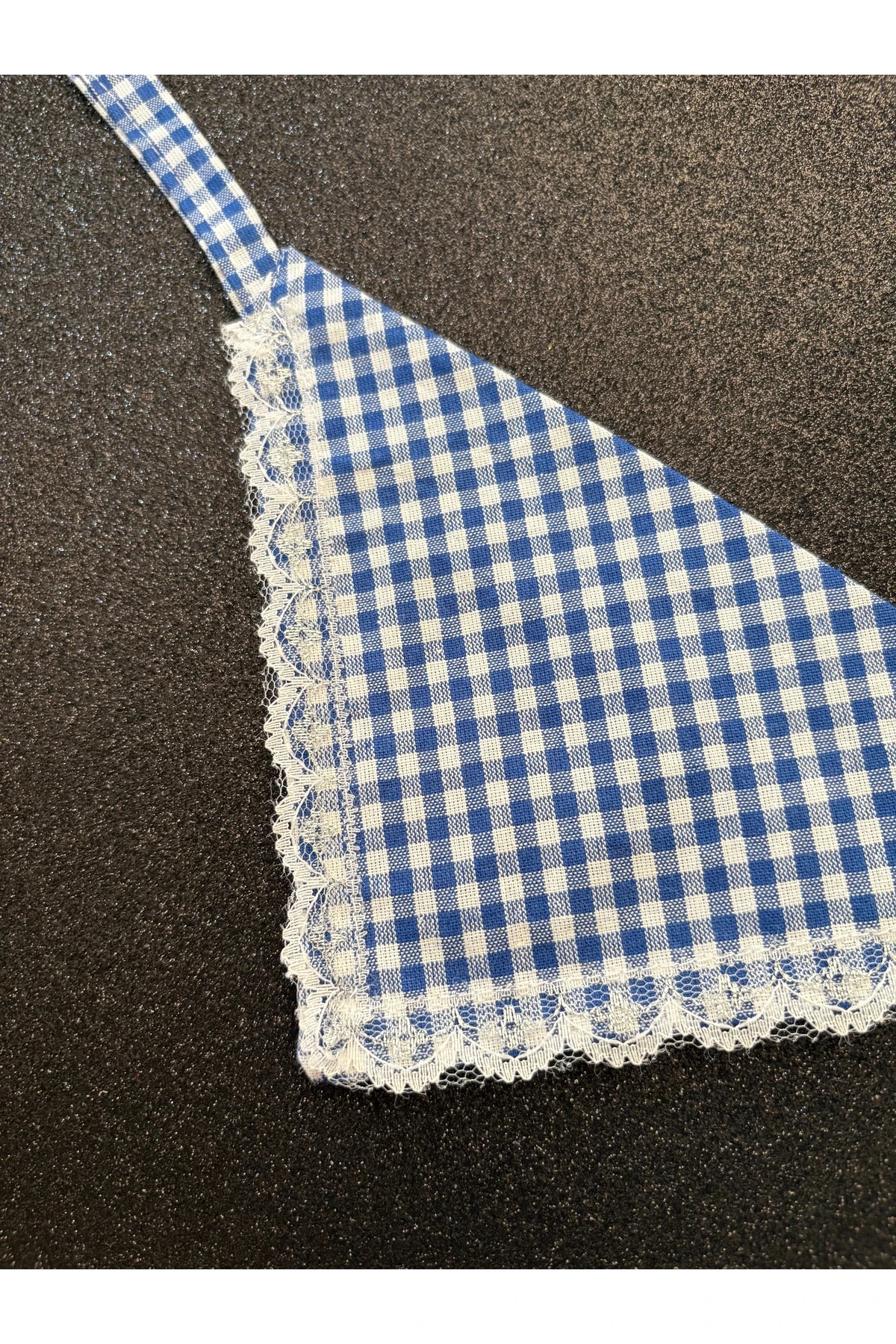 Mavi Ekoseli Köpek Fuları