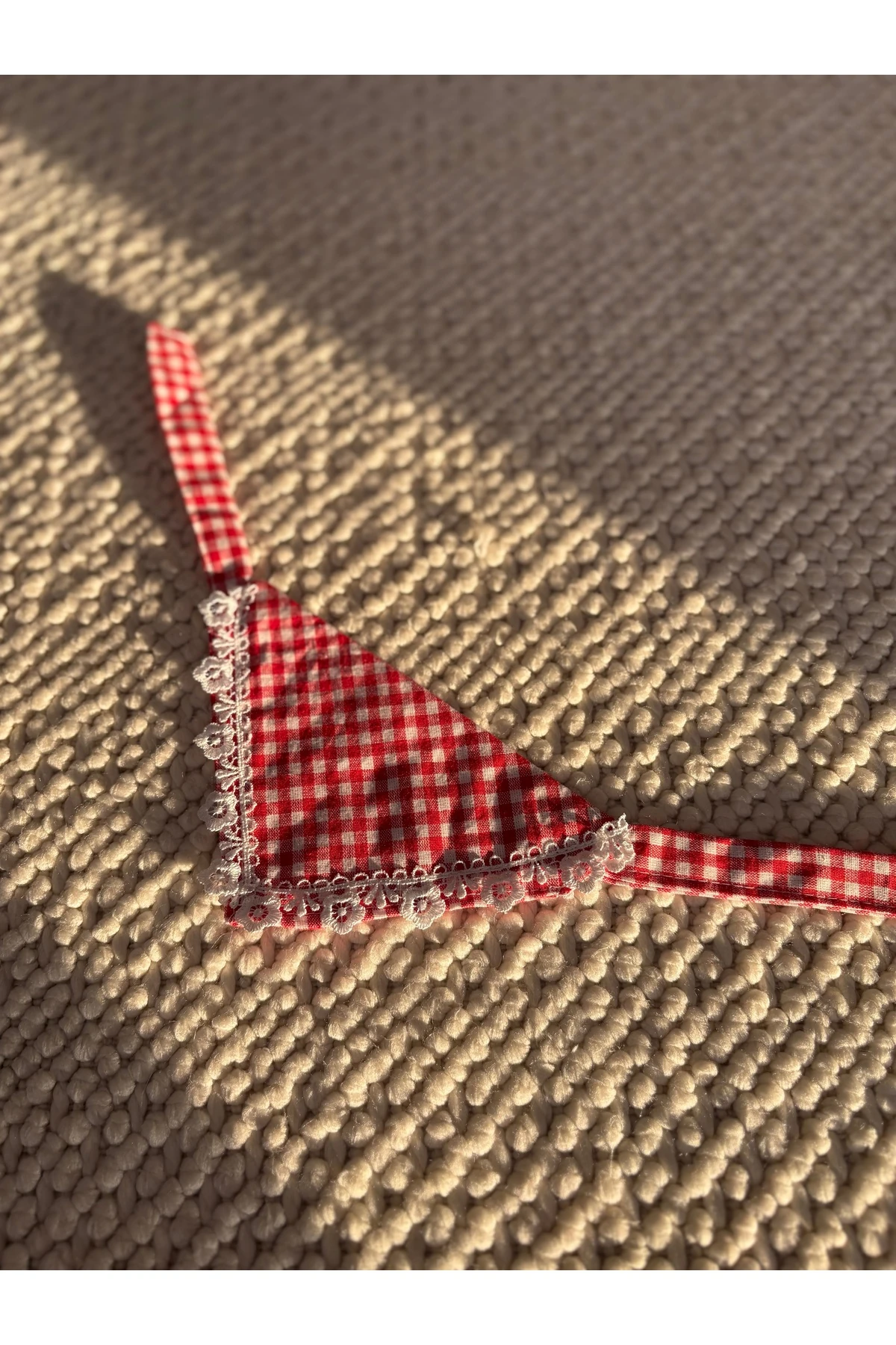 Kırmızı Ekoseli Köpek Fuları