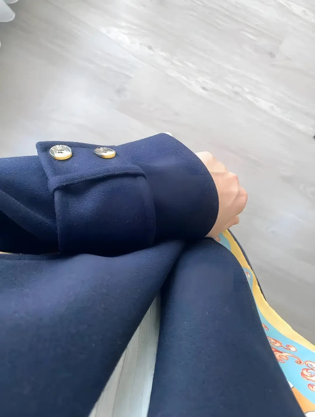 Düğme Detaylı Kaşe Kaban