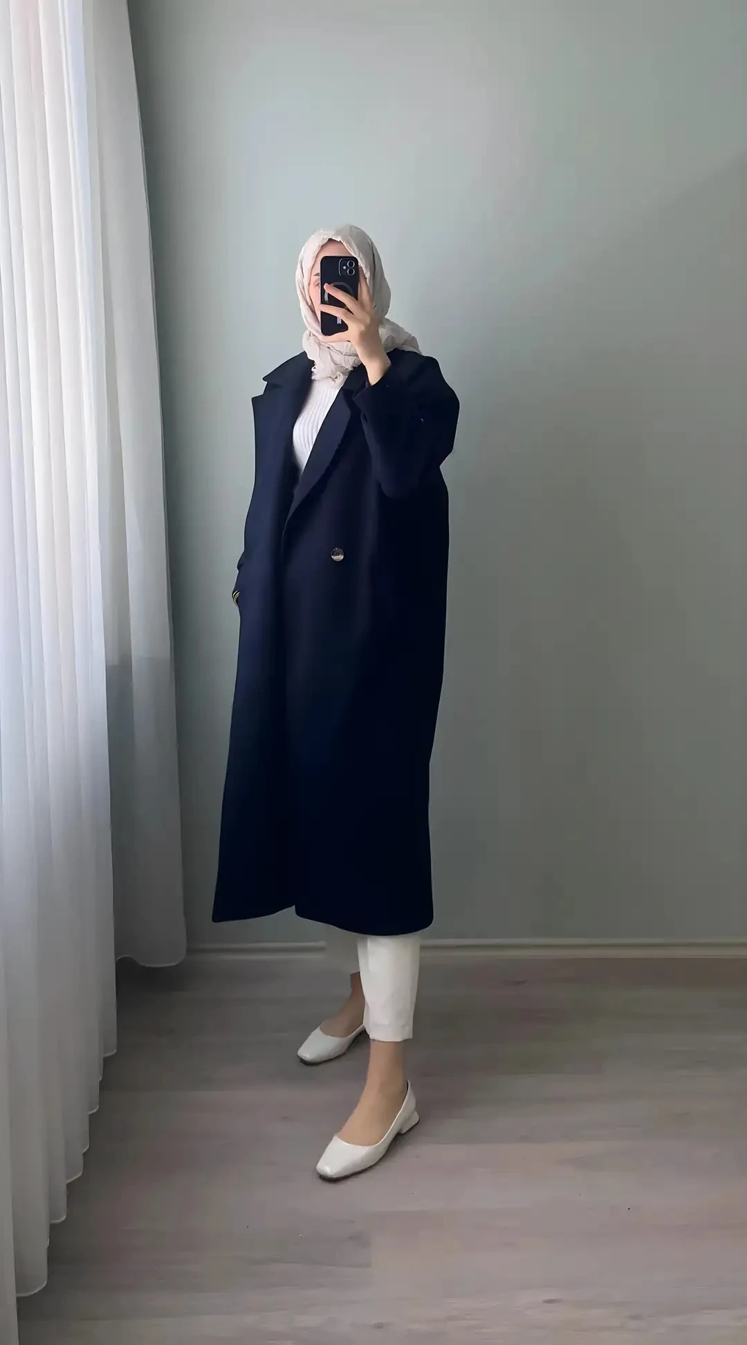 Düğme Detaylı Kaşe Kaban