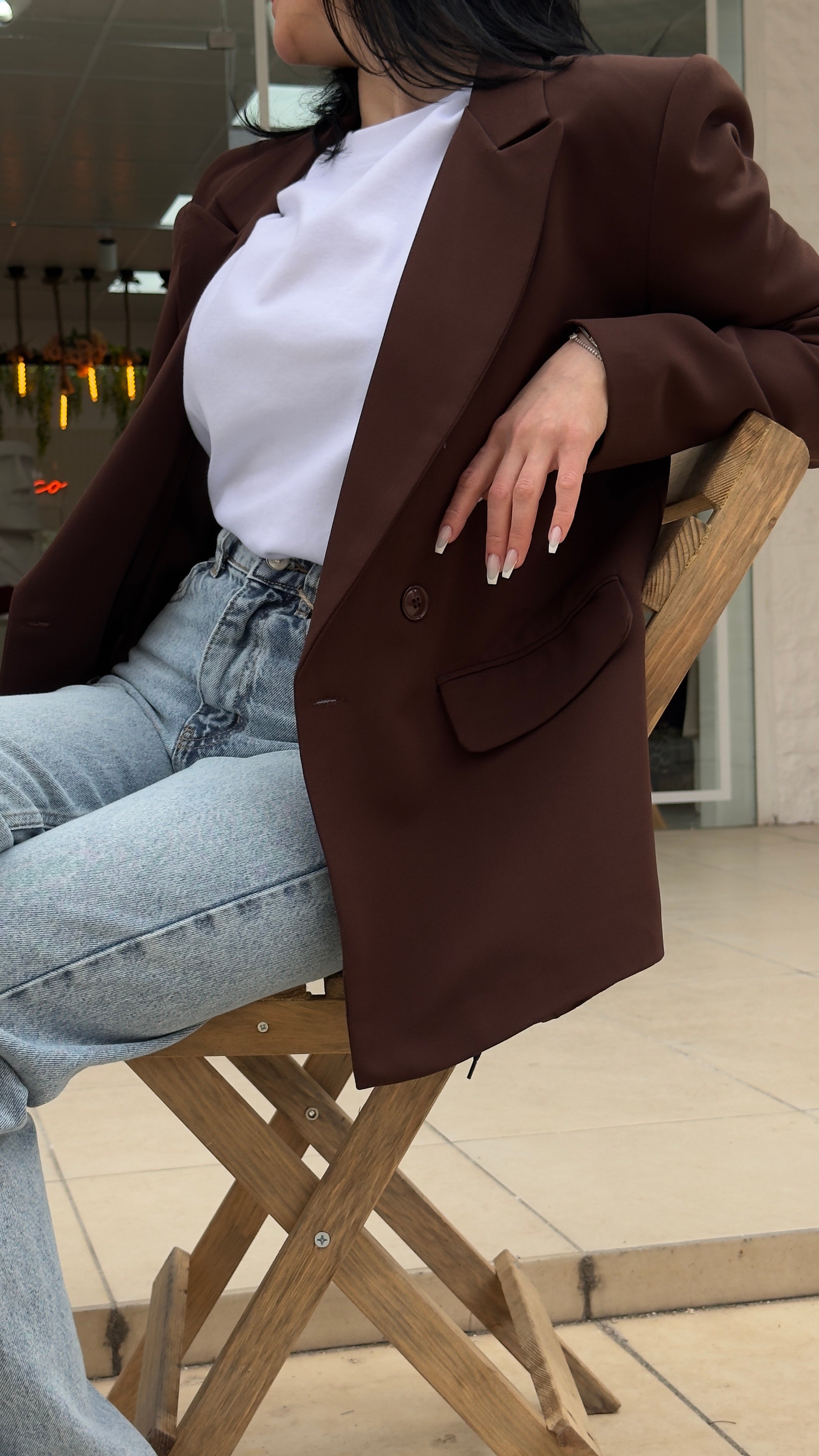 CO205 Muss. Dut. Kahve Blazer Ceket