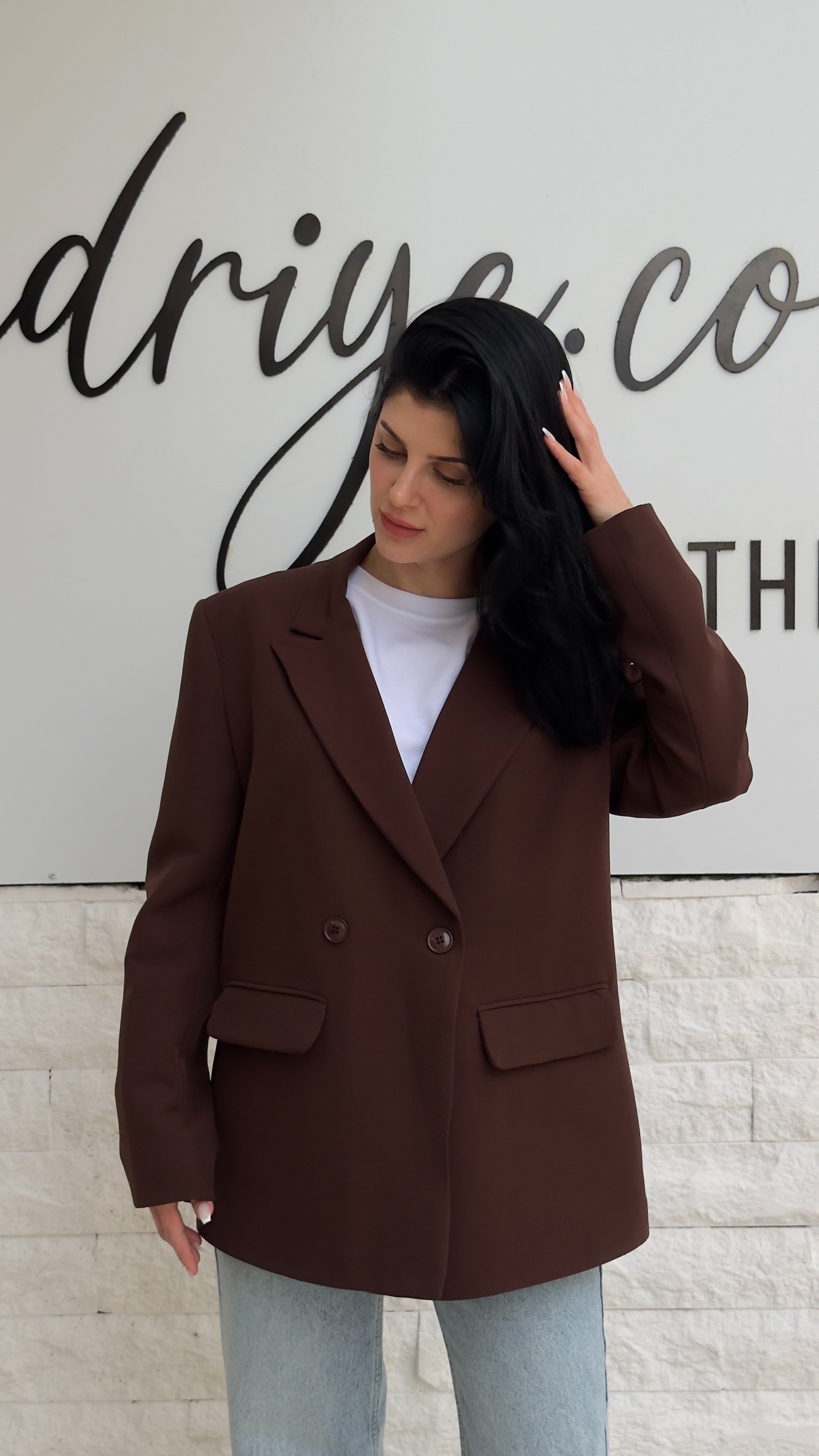 CO205 Muss. Dut. Kahve Blazer Ceket